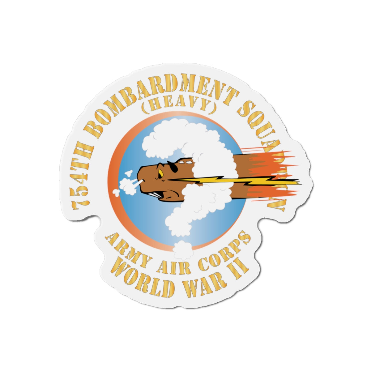 Die-Cut Magnets - AAC - 754th Bombardment Squadron - Army Air Corps - WWII X 300