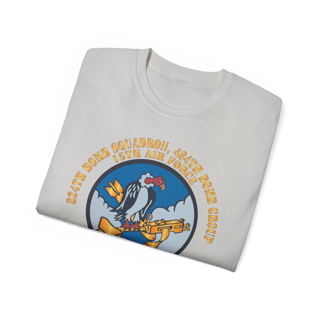 Unisex Ultra Cotton Tee - AAC - 824th Bomb Squadron, 484th Bomb Group - 15th AAF X 300