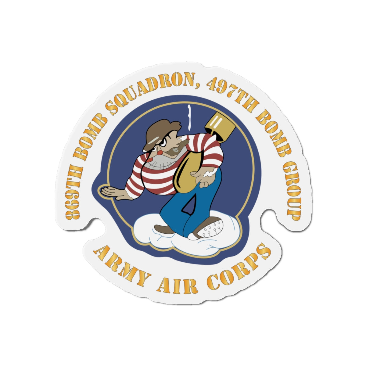 Die-Cut Magnets - AAC - 869th Bomb Squadron, 497th Bomb Group X 300