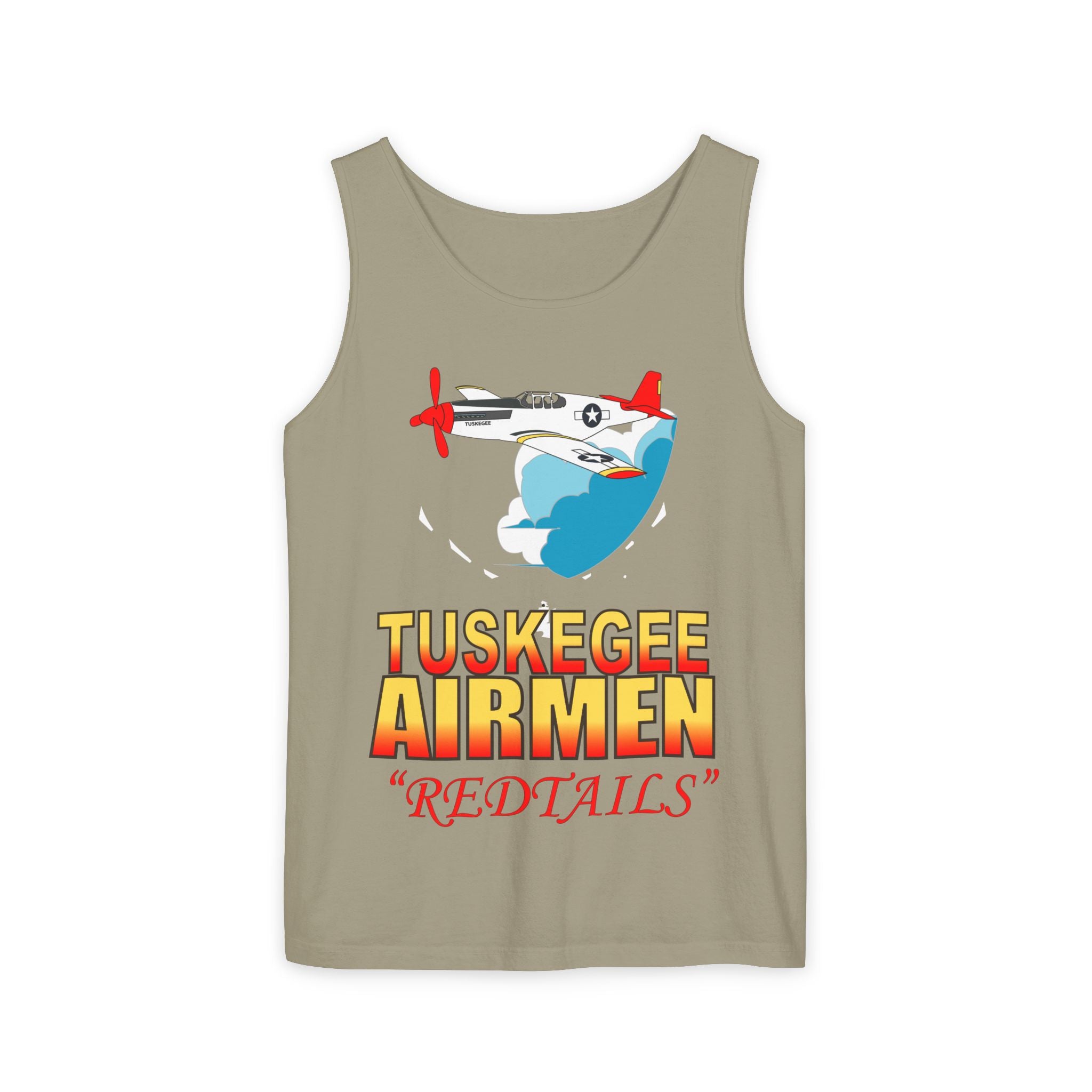 Unisex Garment-Dyed Tank Top - Army Air Corp - Tuskegee Airmen - Redtails - AC - X 300