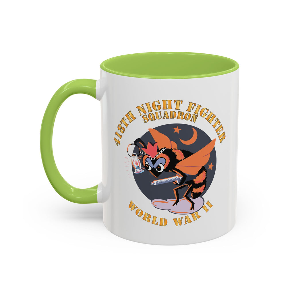 Accent Coffee Mug - AAC - 418th Night Fighter Squadron - WWII X 300