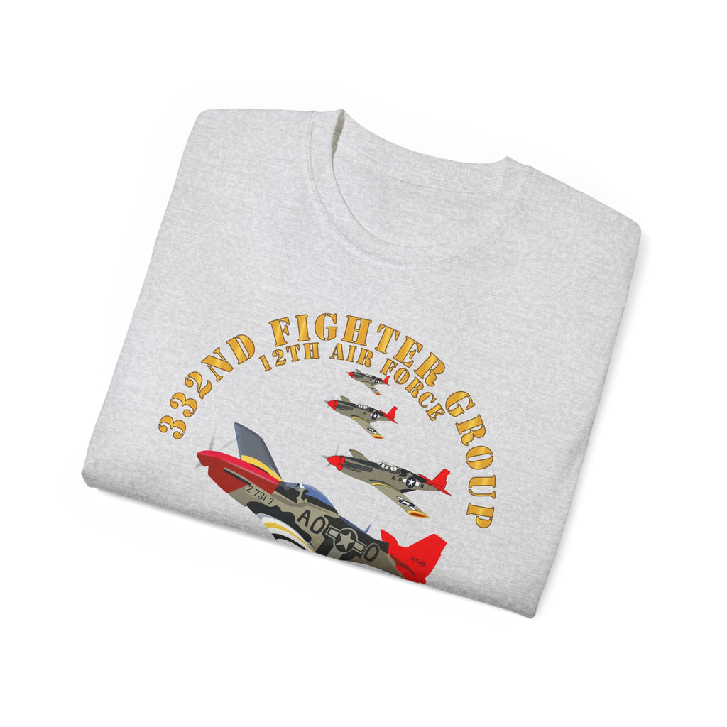 Unisex Ultra Cotton Tee - Army - AAC - 332nd Fighter Group - 12th AF - Red Tails v1