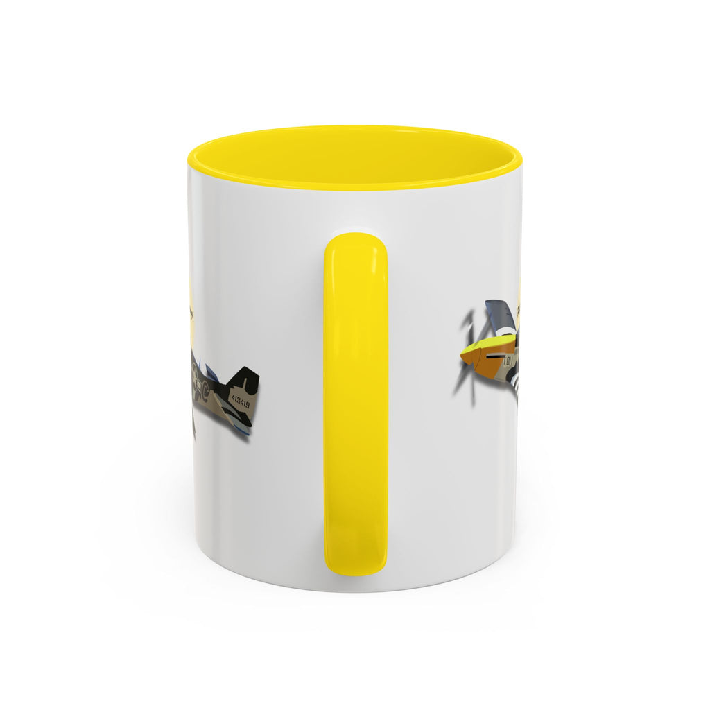 Accent Coffee Mug - Army Air Corps P-51 Mustang wo AAC X 300