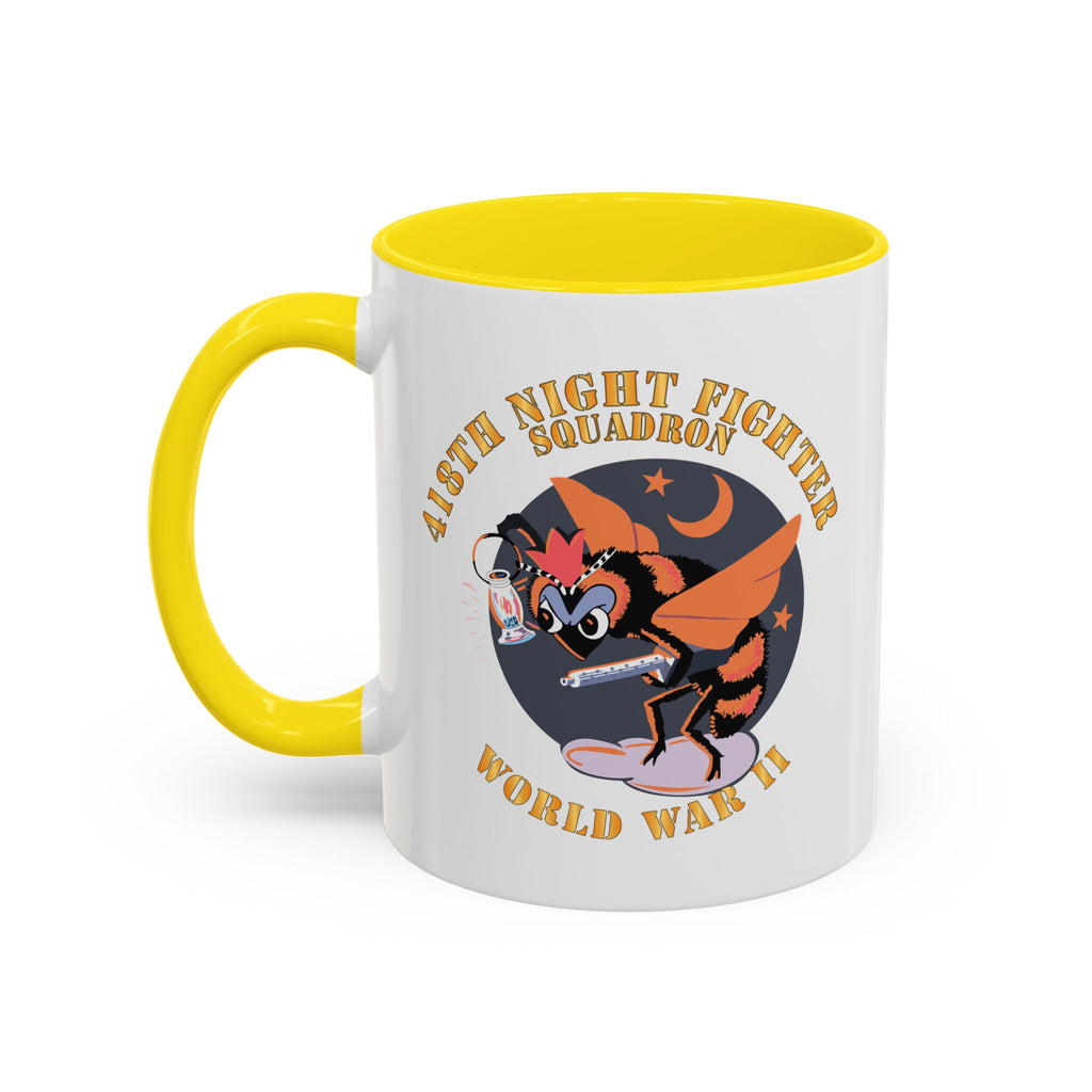 Accent Coffee Mug - AAC - 418th Night Fighter Squadron - WWII X 300