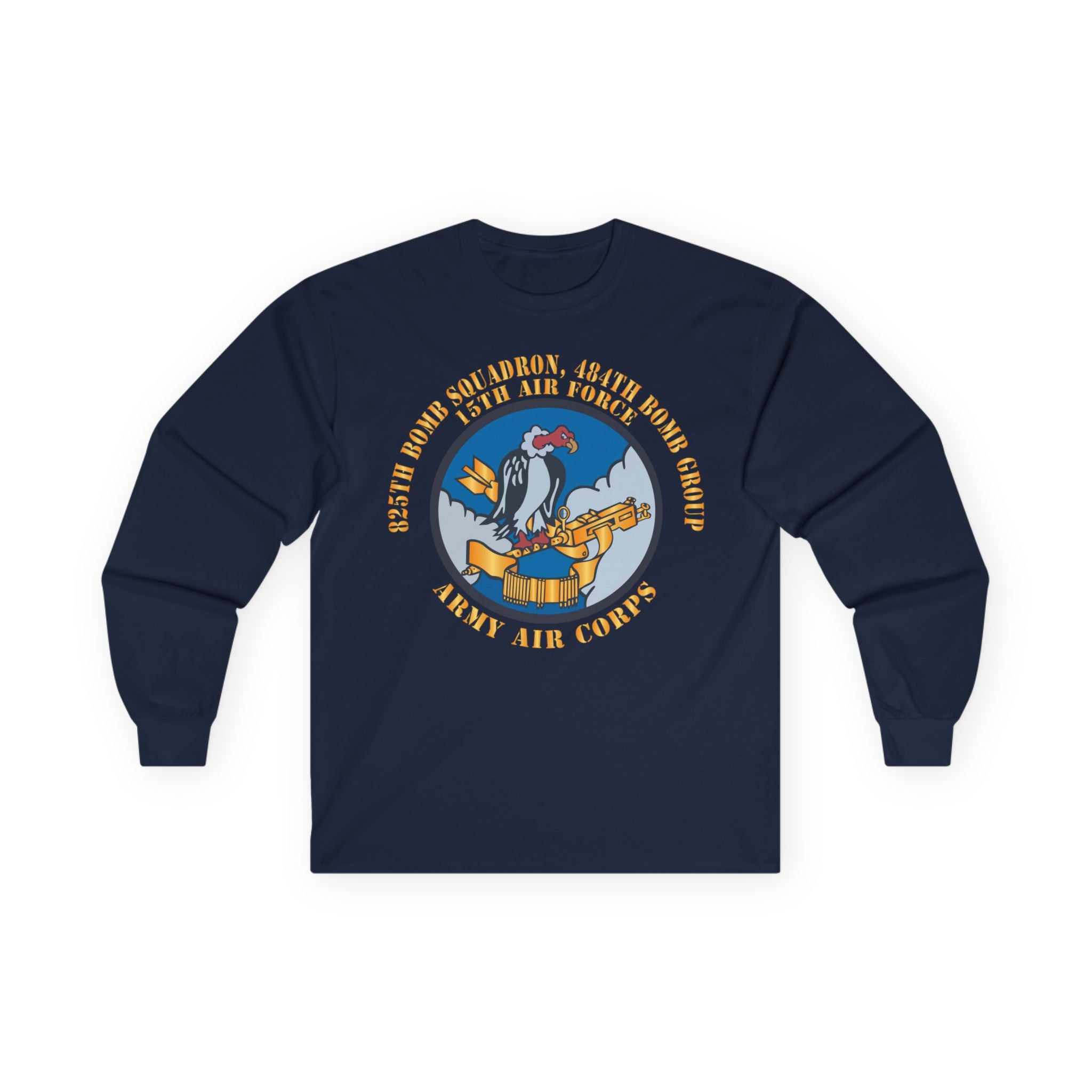 Unisex Long Sleeve Tee - AAC - 825th Bomb Squadron, 484th Bomb Group - 15th AAF X 300