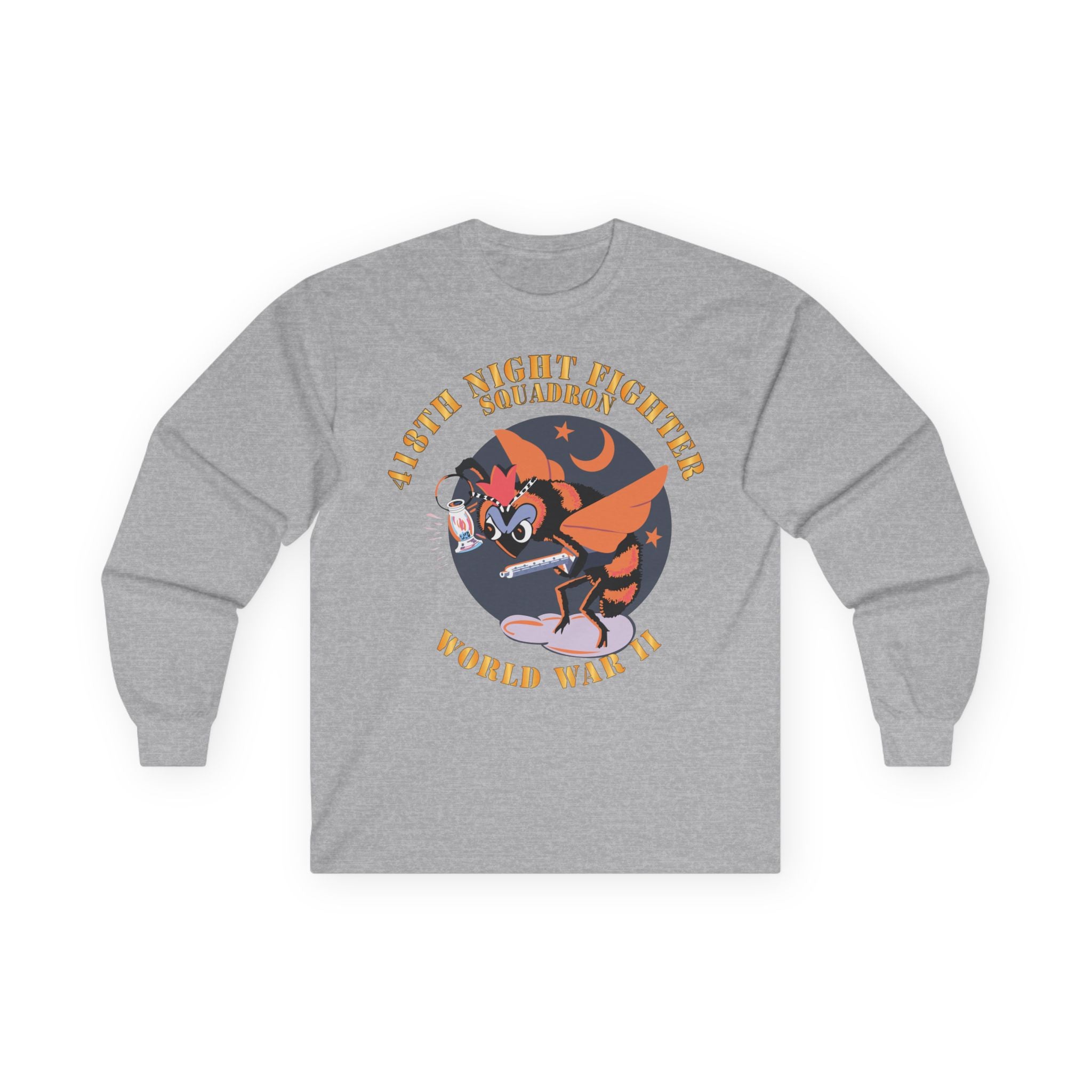 Unisex Long Sleeve Tee - AAC - 418th Night Fighter Squadron - WWII X 300