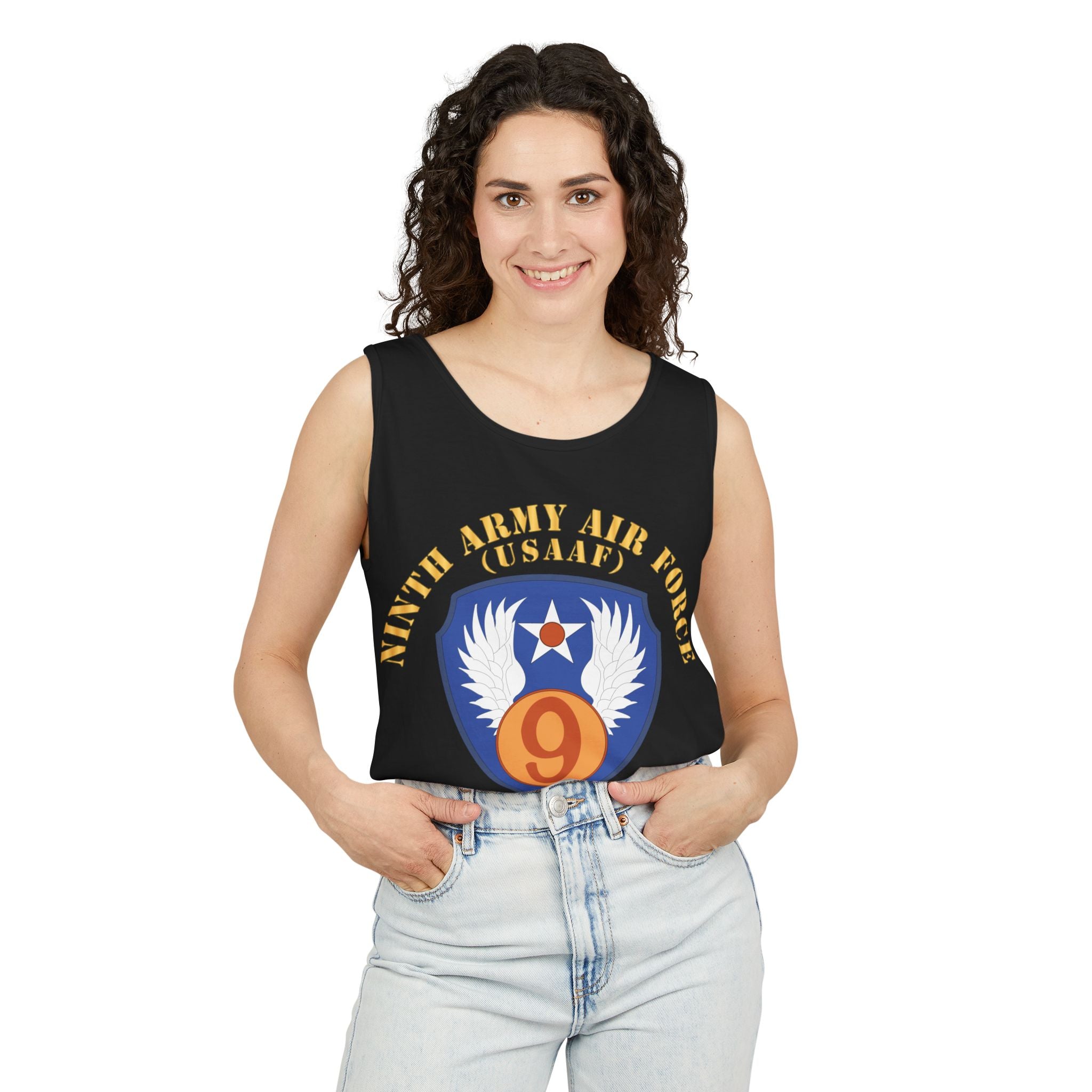 Unisex Garment-Dyed Tank Top - AAC - SSI - 9th Air Force - WWII - USAAF x 300