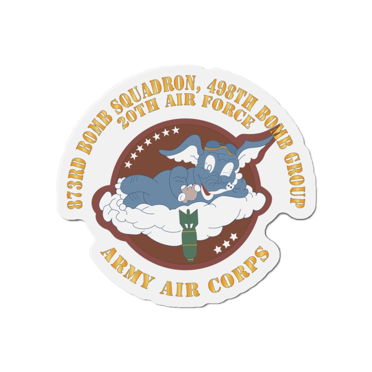 Die-Cut Magnets - AAC - 873rd Bomb Squadron, 498th Bomb Group - 20th AAF X 300