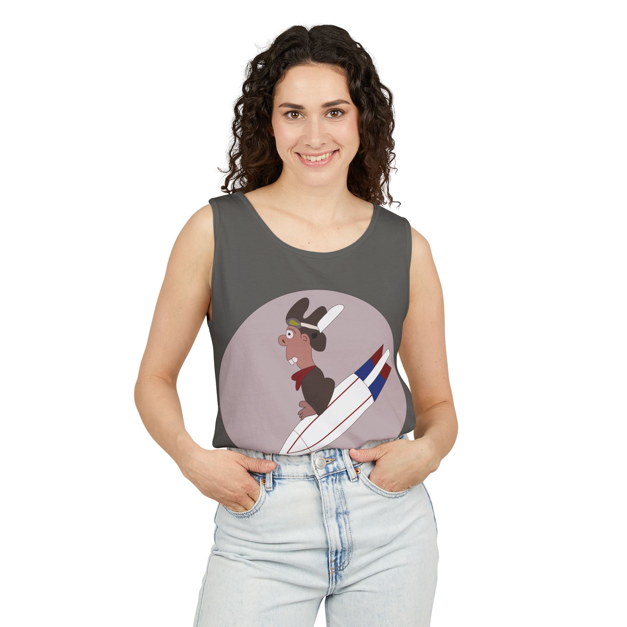 Unisex Garment-Dyed Tank Top - AAC - 360th Bombardment Squadron wo Txt X 300