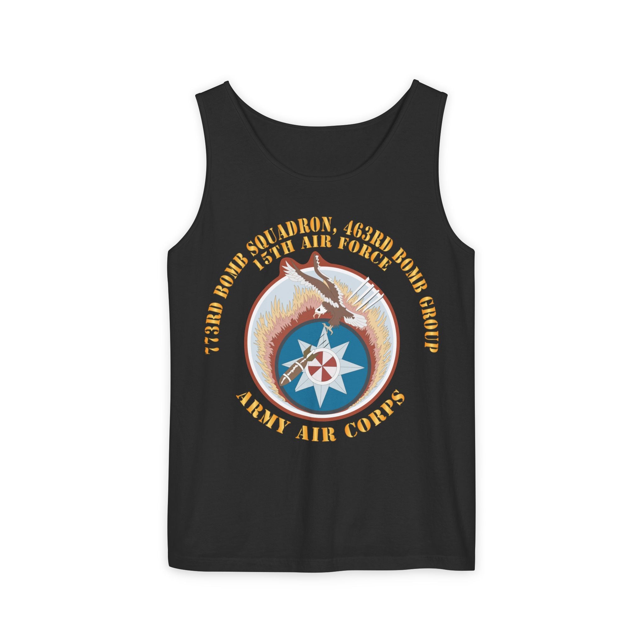 Unisex Garment-Dyed Tank Top - AAC - 773rd Bomb Squadron, 463rd Bomb Group - 15th AF X 300