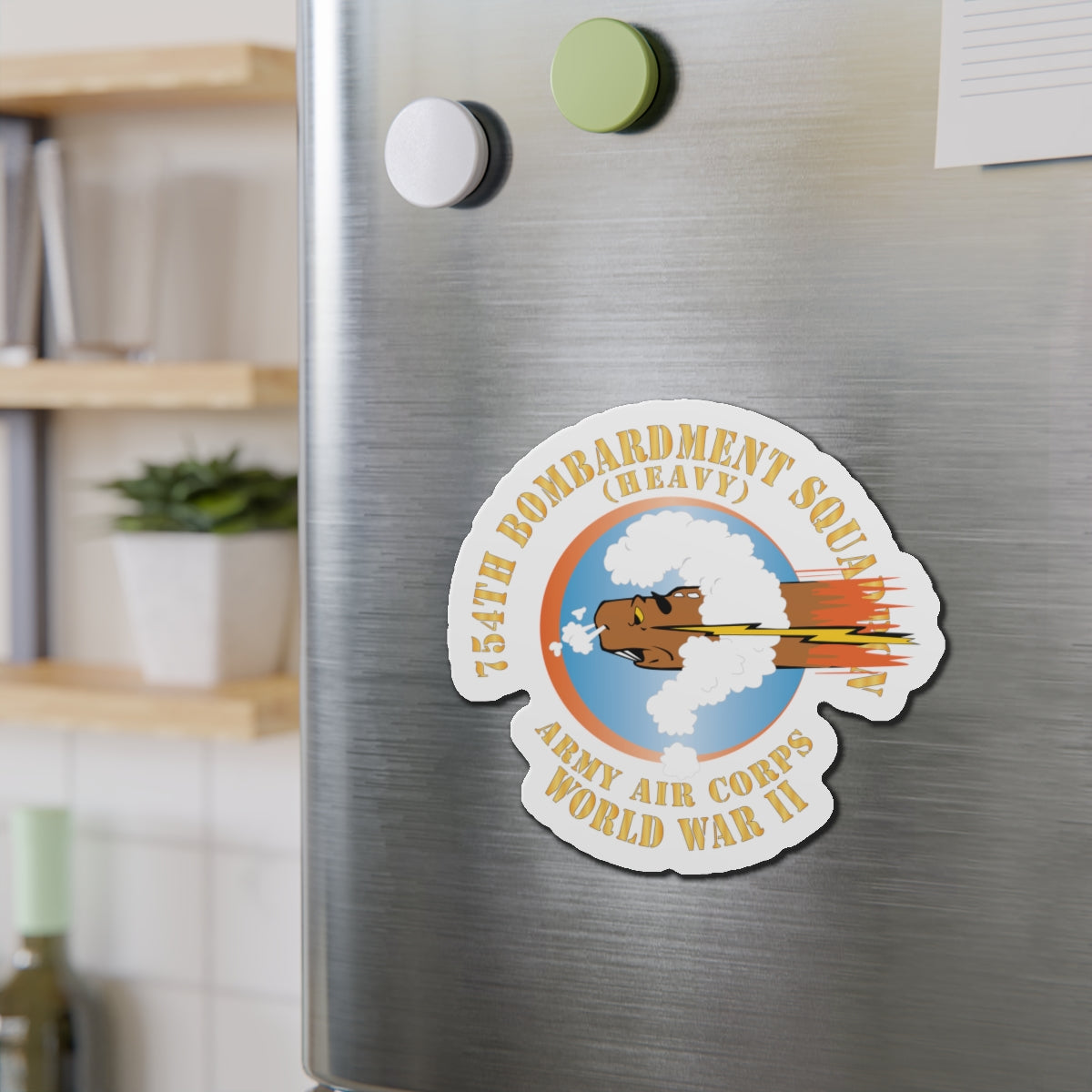 Die-Cut Magnets - AAC - 754th Bombardment Squadron - Army Air Corps - WWII X 300