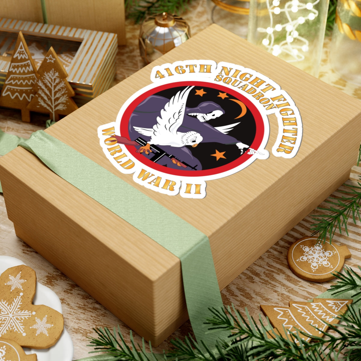 Kiss-Cut Stickers - AAC - 416th Night Fighter Squadron - WWII X 300