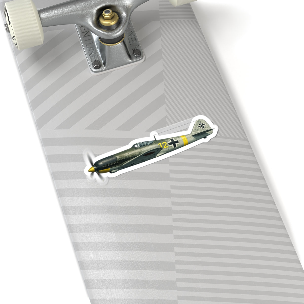 Kiss-Cut Stickers - WWII - Fighter Aircraft - Messerschmitt Bf 109 - Profile - Left - In Flight