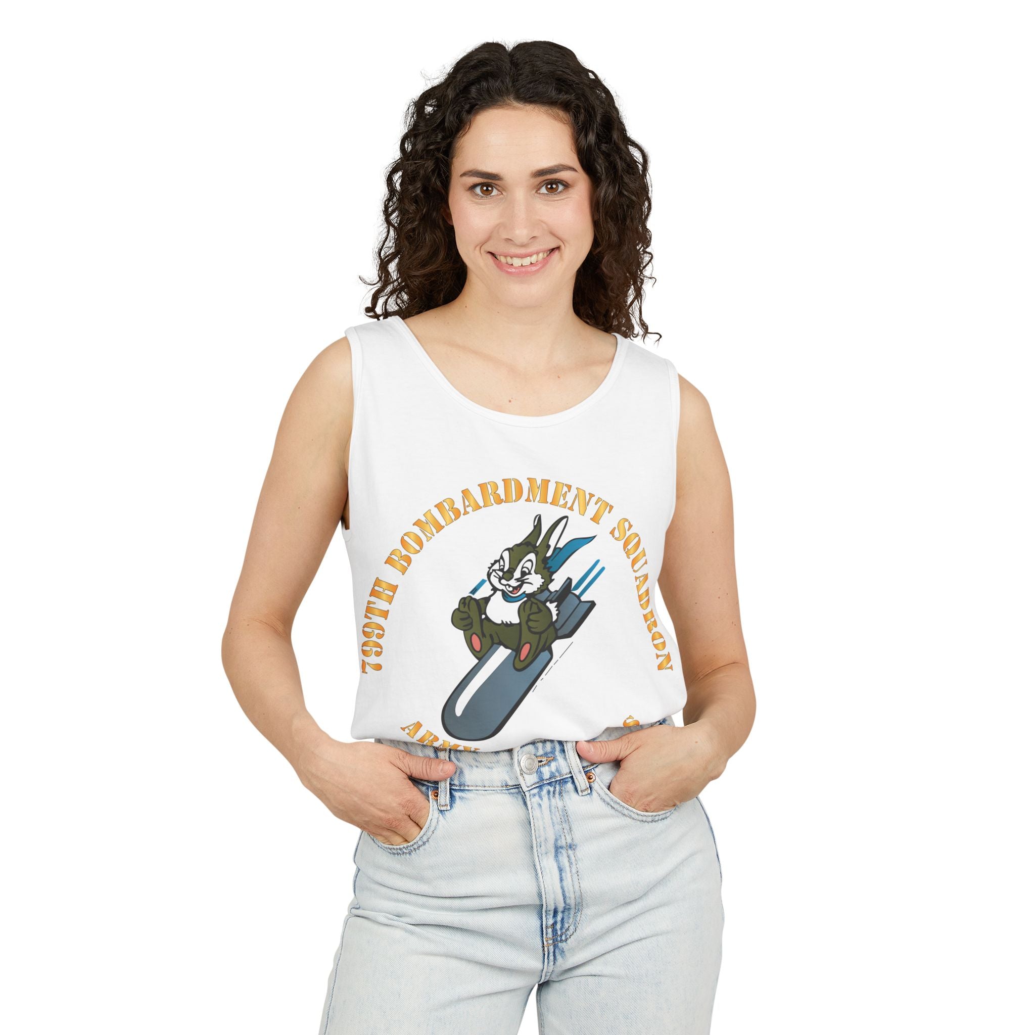 Unisex Garment-Dyed Tank Top - AAC - 799th Bombardment Squadron X 300