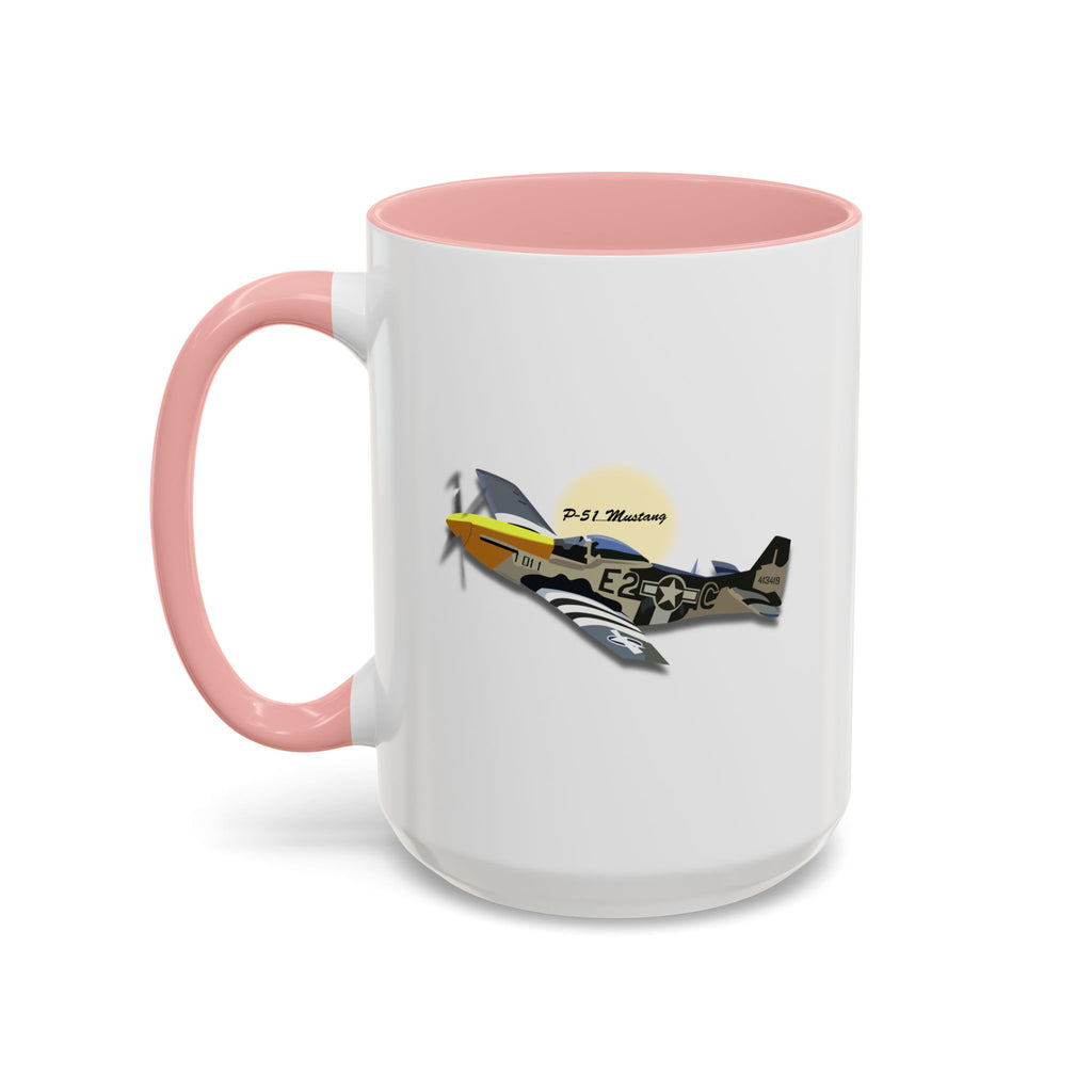 Accent Coffee Mug - Army Air Corps P-51 Mustang wo AAC X 300