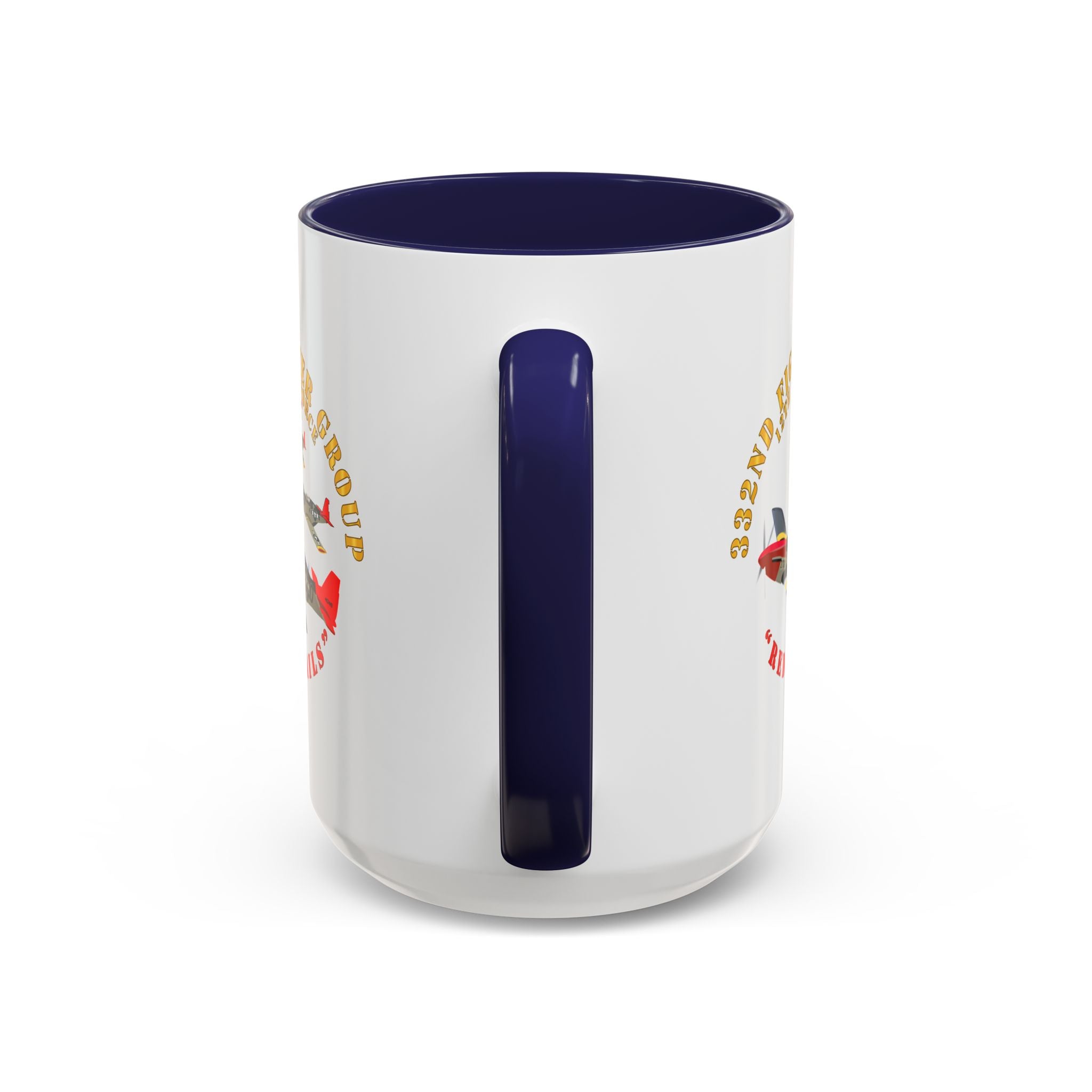Accent Coffee Mug - Army - AAC - 332nd Fighter Group - 12th AF - Red Tails v1