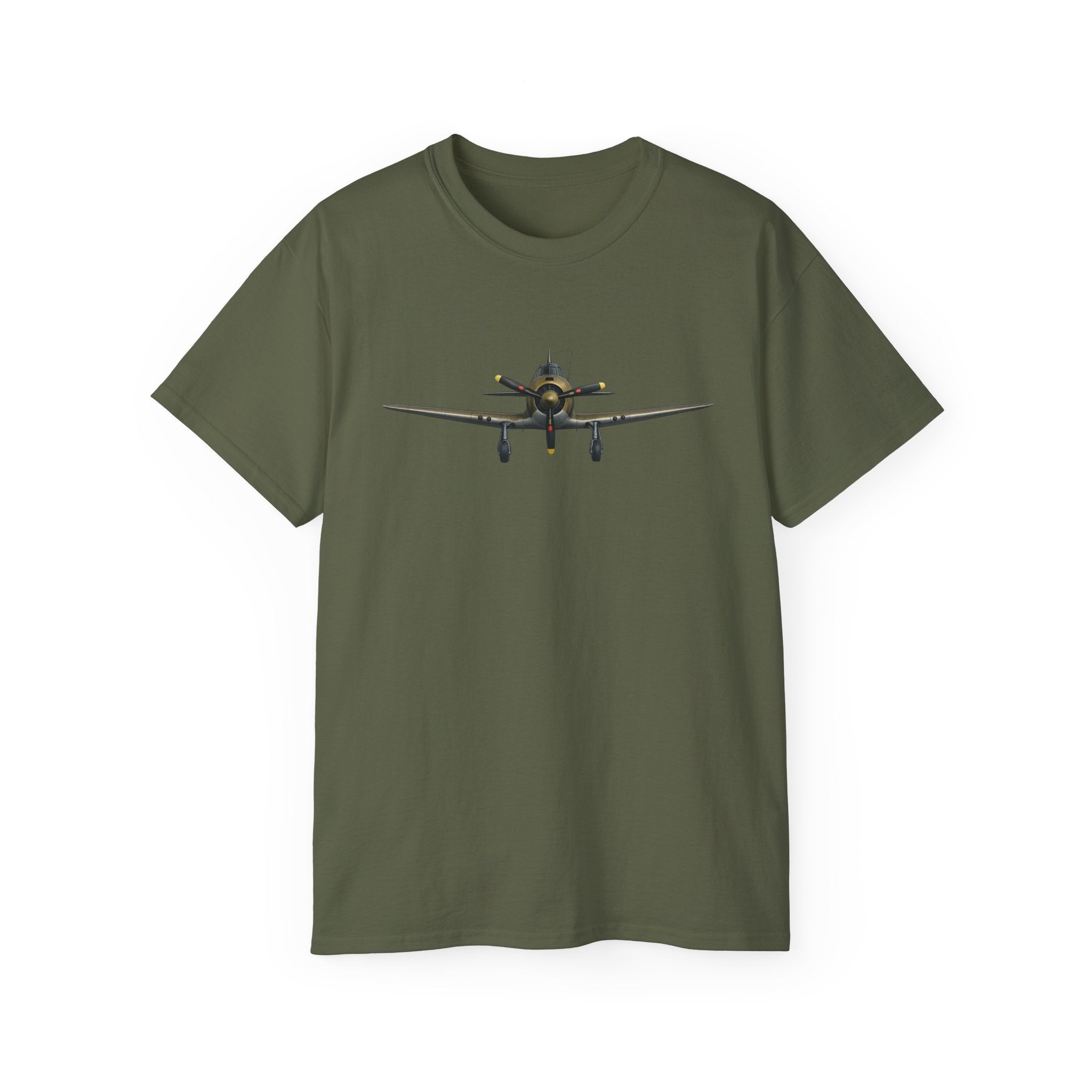 Unisex Ultra Cotton Tee - WWII - Fighter Aircraft - P-36 Hawk - Profile - Head On