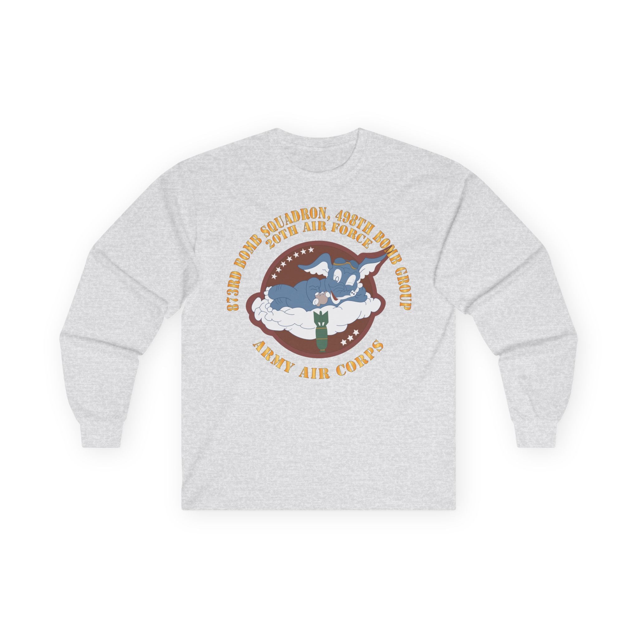 Unisex Long Sleeve Tee - AAC - 873rd Bomb Squadron, 498th Bomb Group - 20th AAF X 300