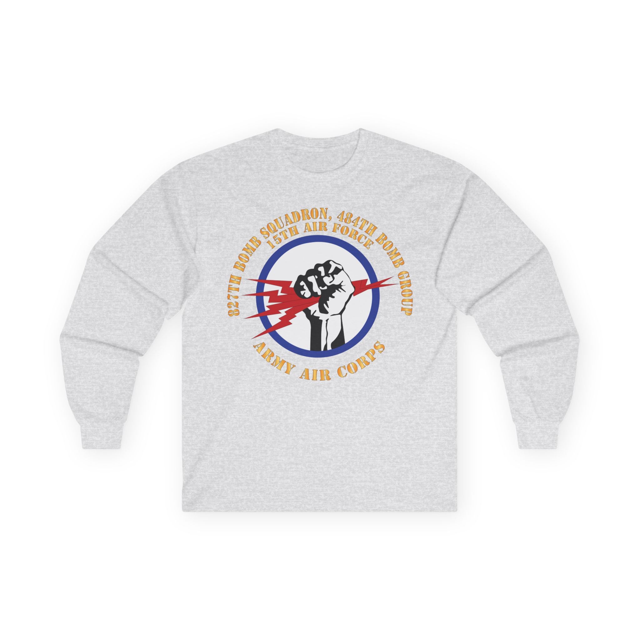 Unisex Long Sleeve Tee - AAC - 827th Bomb Squadron, 484th Bomb Group - 15th AAF X 300