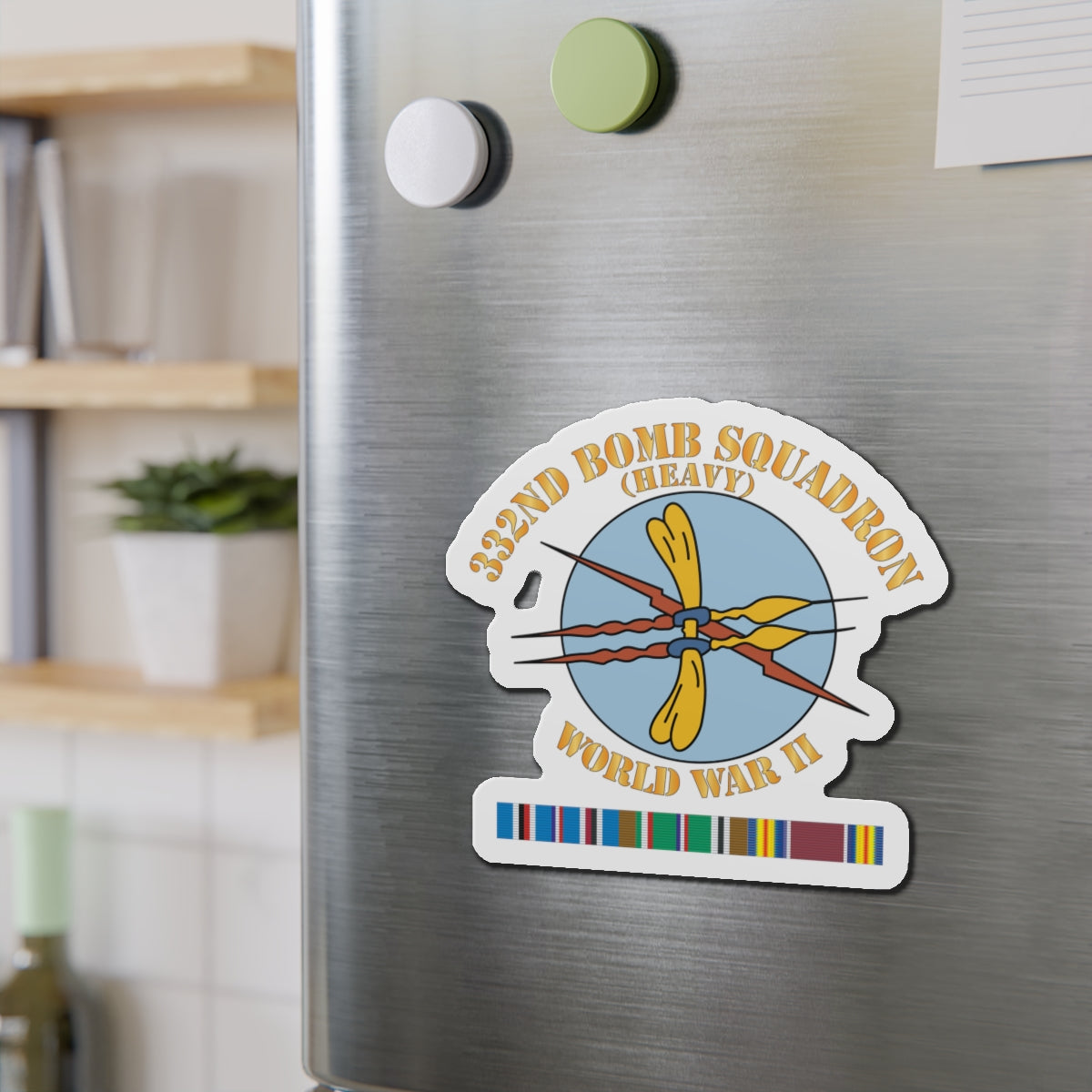 Die-Cut Magnets - AAC - 332nd Bomb Squadron WWII w SVC X 300