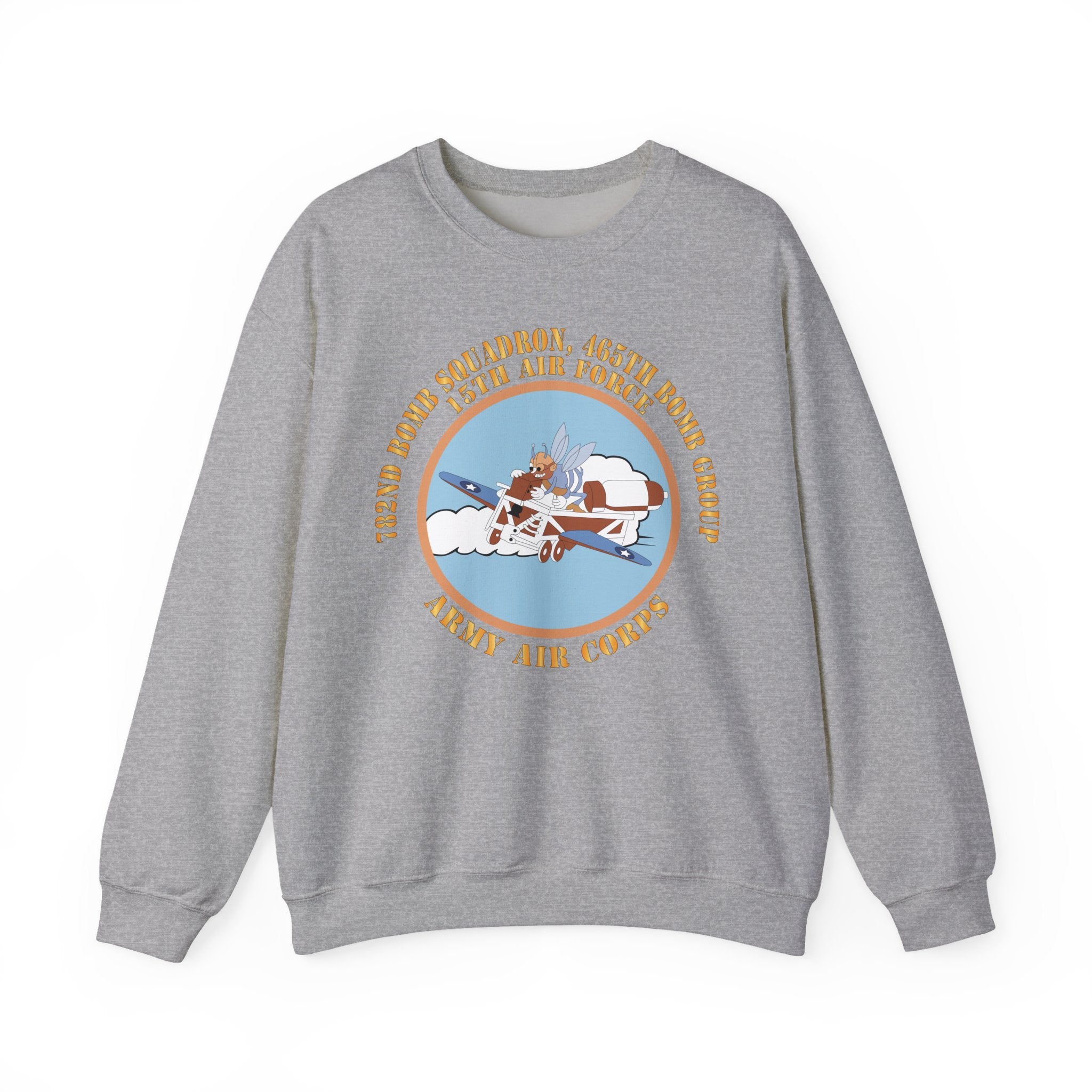 Crewneck Sweatshirt - AAC - 782nd Bomb Squadron, 465th Bomb Group - 15th AF X 300