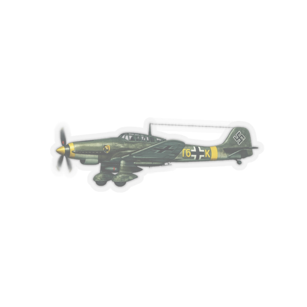 Kiss-Cut Stickers - WWII - Fighter Aircraft - German Stuka Dive Bomber - Profile - Left