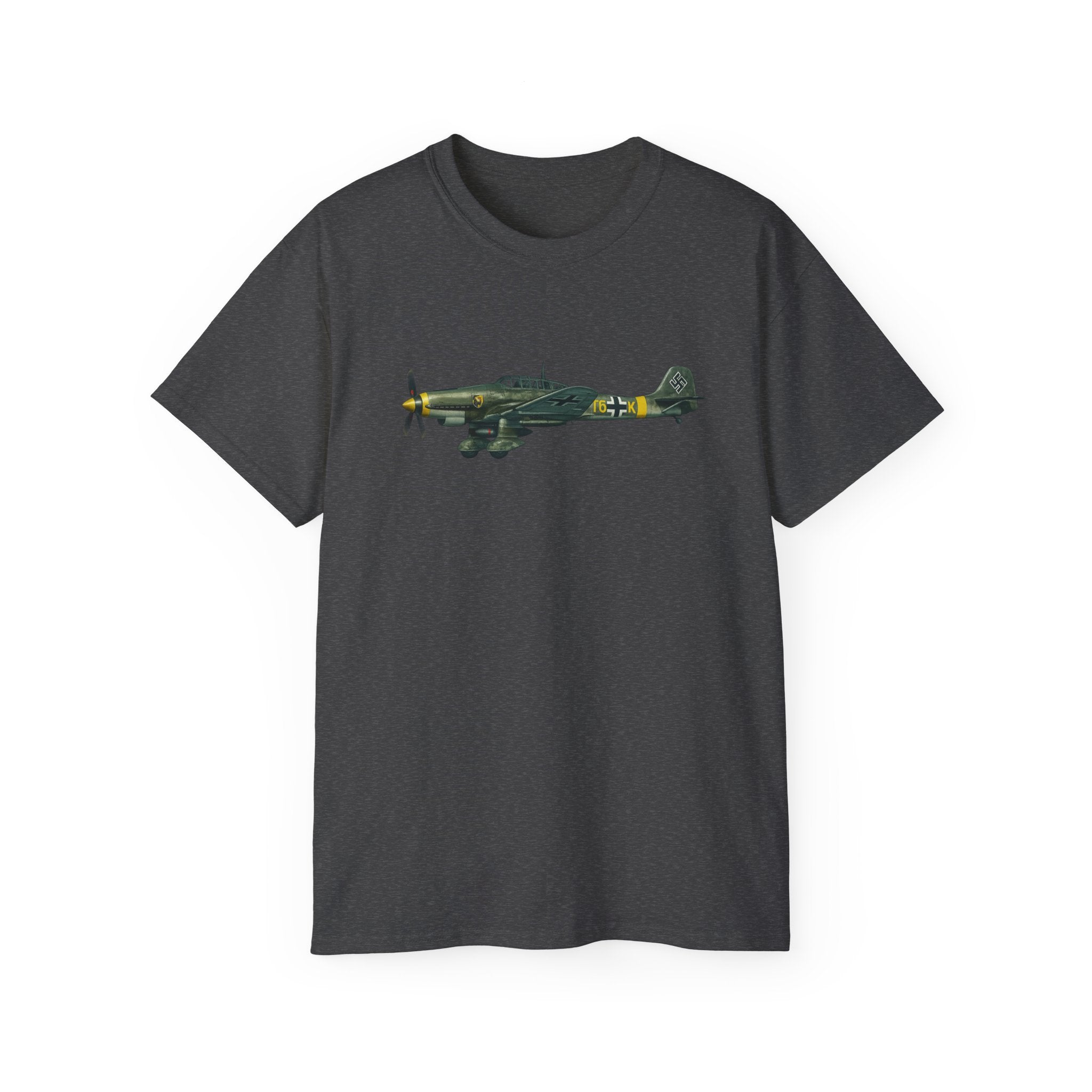 Unisex Ultra Cotton Tee - WWII - Fighter Aircraft - German Stuka Dive Bomber - Profile - Left