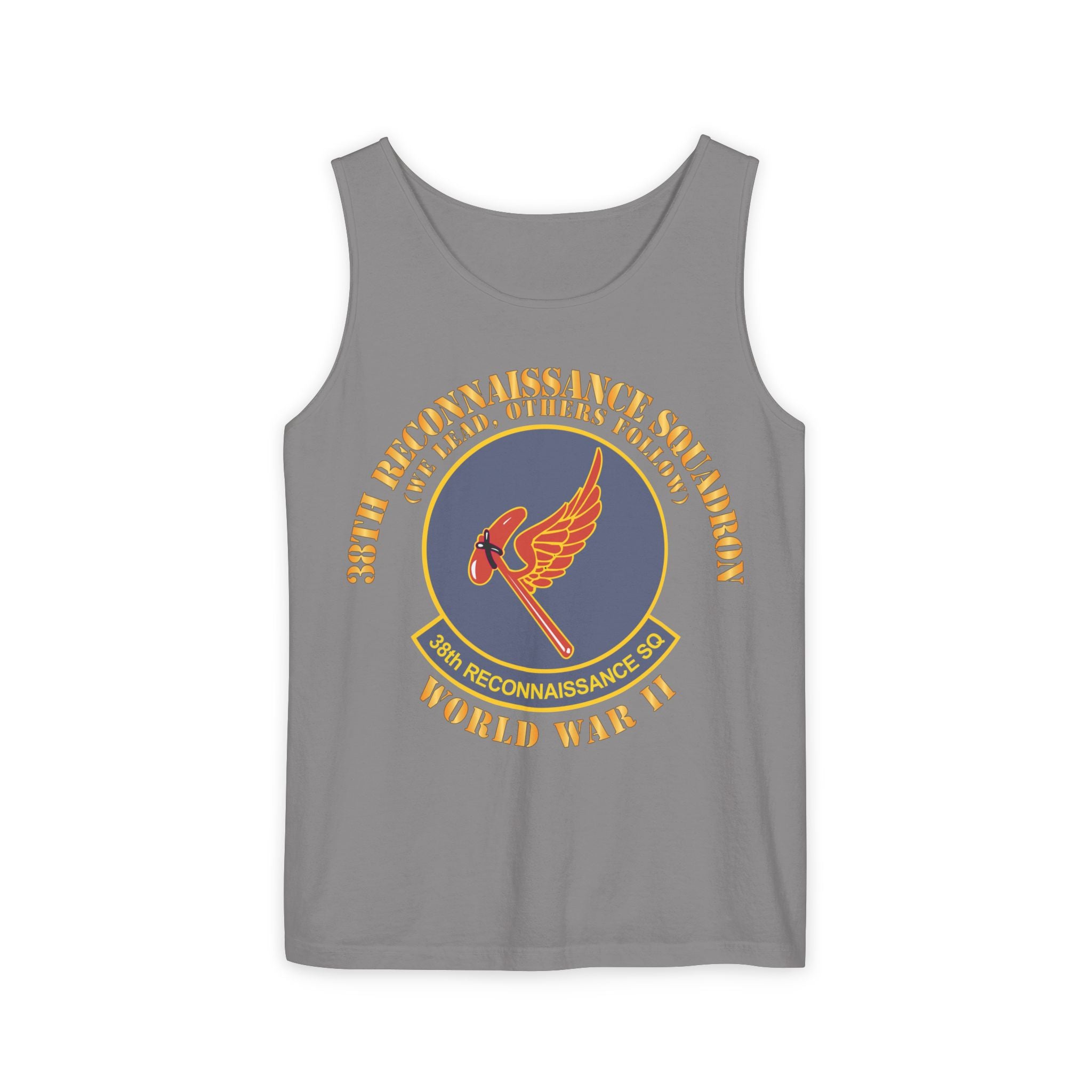 Unisex Garment-Dyed Tank Top - AAC - 38th Reconnaissance Squadron - WWII X 300