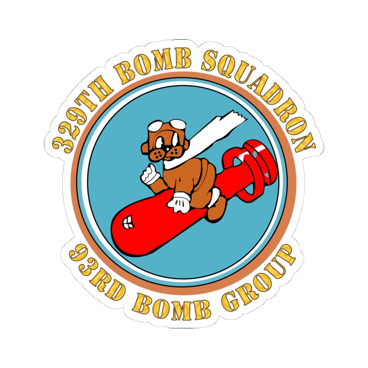 Kiss-Cut Stickers - AAC - 329th Bomb Squadron,93rd Bomb Group - WWII - USAAF