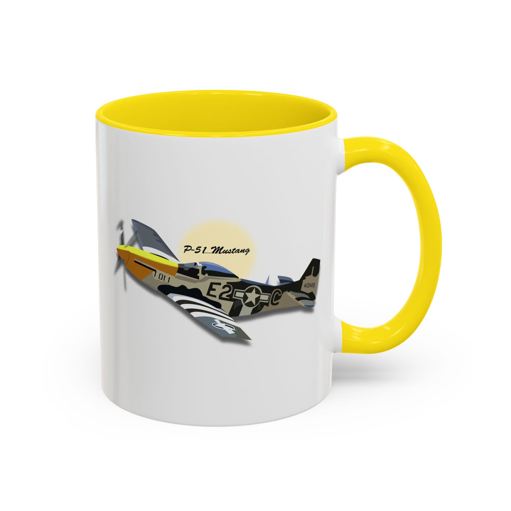 Accent Coffee Mug - Army Air Corps P-51 Mustang wo AAC X 300