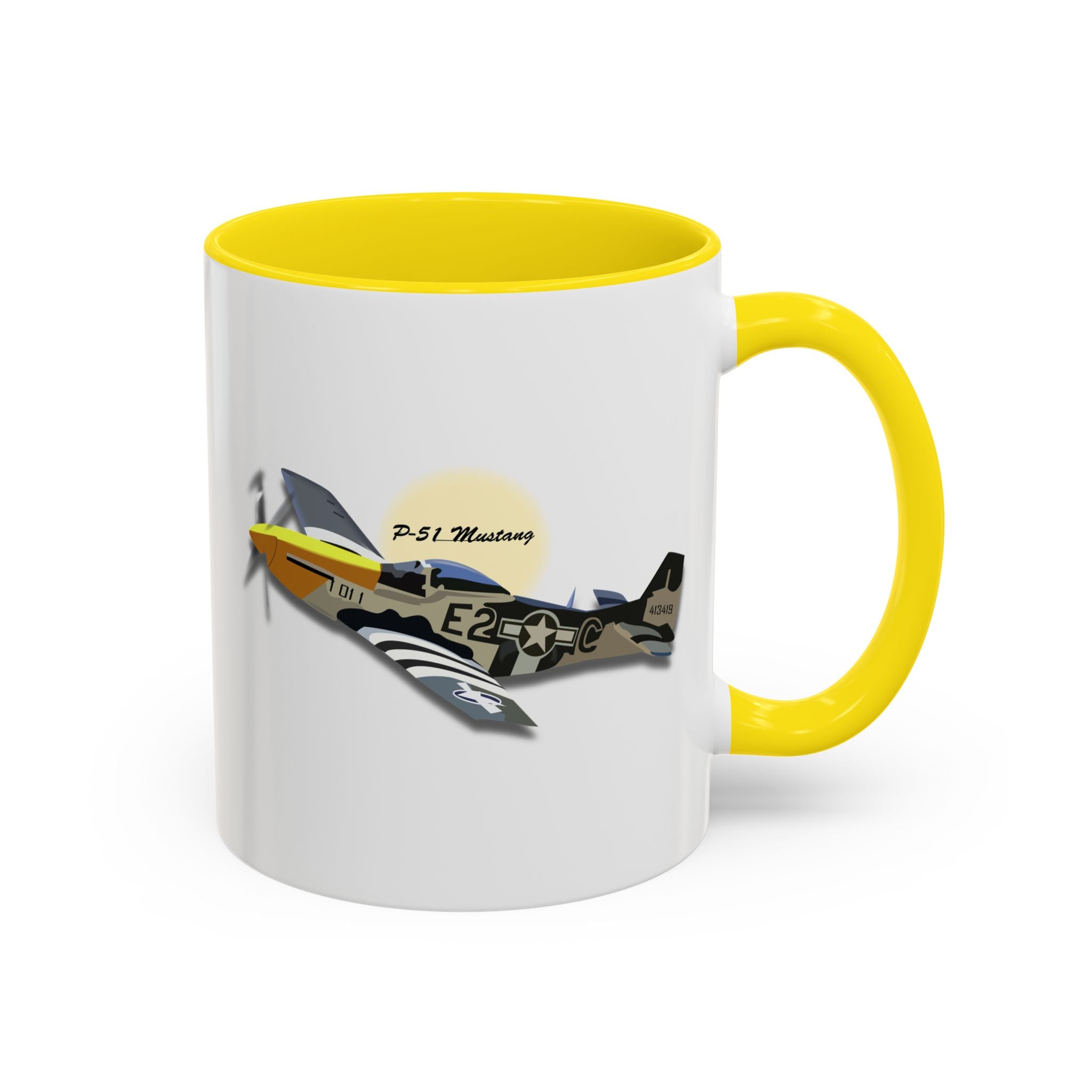 Accent Coffee Mug - Army Air Corps P-51 Mustang wo AAC X 300