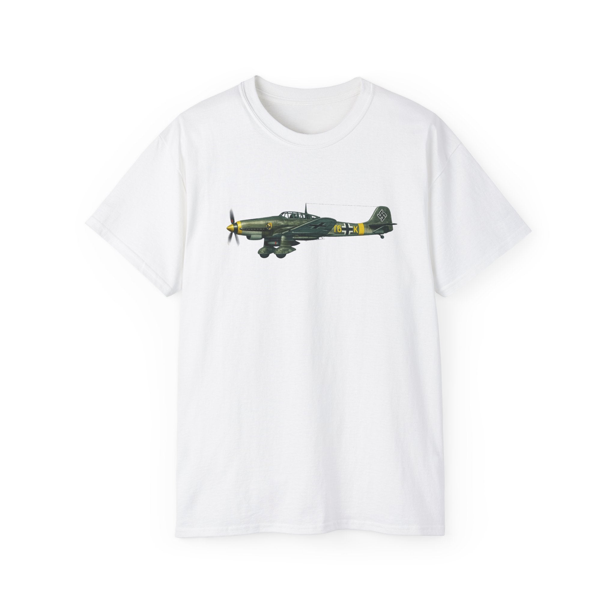Unisex Ultra Cotton Tee - WWII - Fighter Aircraft - German Stuka Dive Bomber - Profile - Left