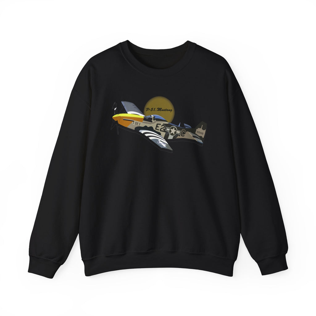Crewneck Sweatshirt - Army Air Corps P-51 Mustang wo AAC X 300