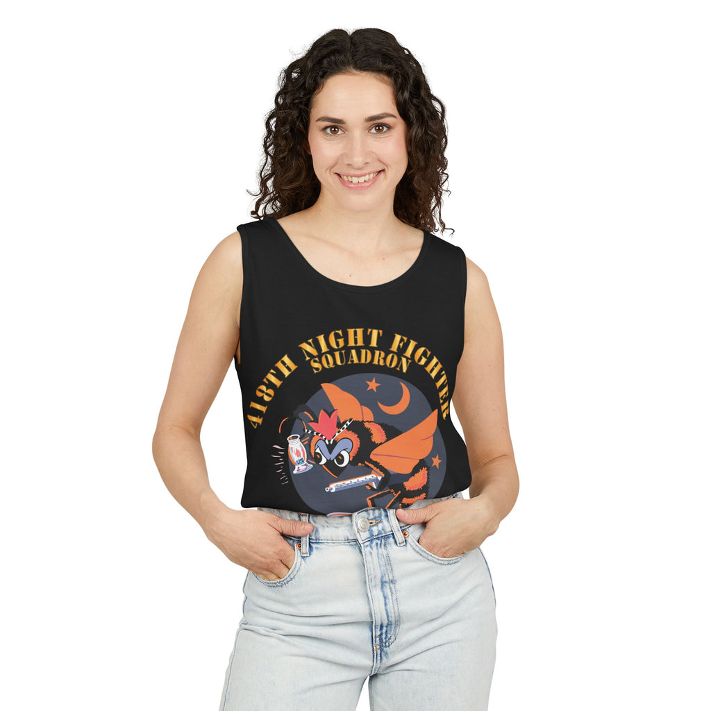 Unisex Garment-Dyed Tank Top - AAC - 418th Night Fighter Squadron - WWII X 300