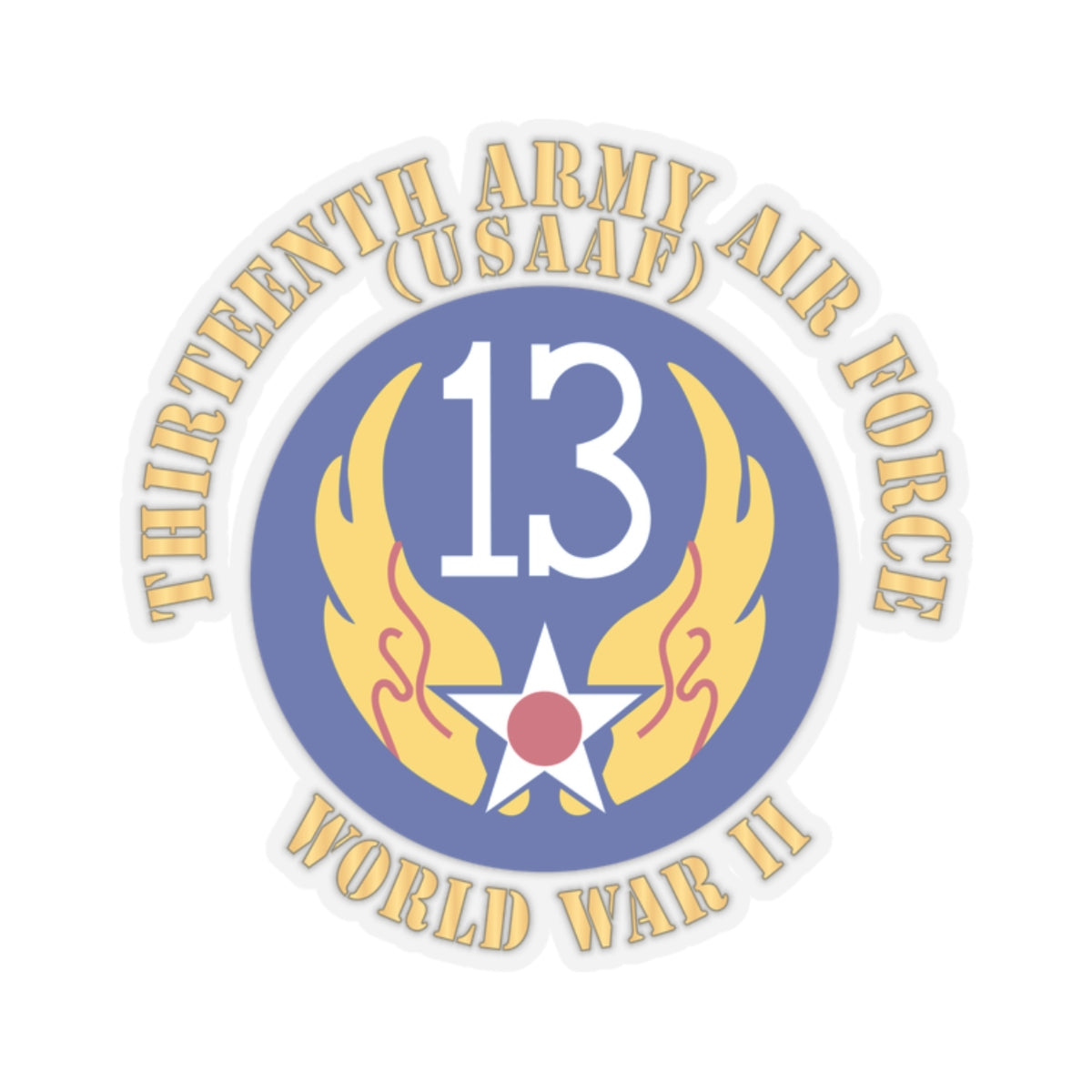 Kiss-Cut Stickers - AAC - SSI - 13th Air Force - WWII - USAAF x 300