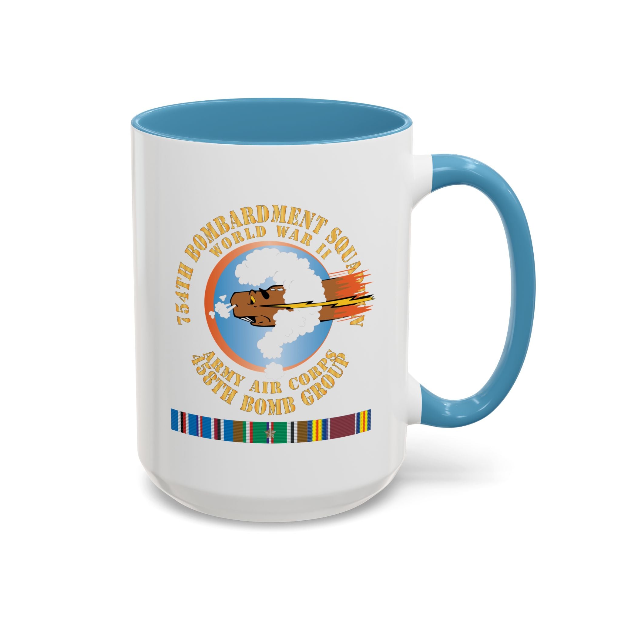 Accent Coffee Mug - AAC - 754th Bombardment Squadron - 458th Bomb Group - WWII w EUR SVC X 300