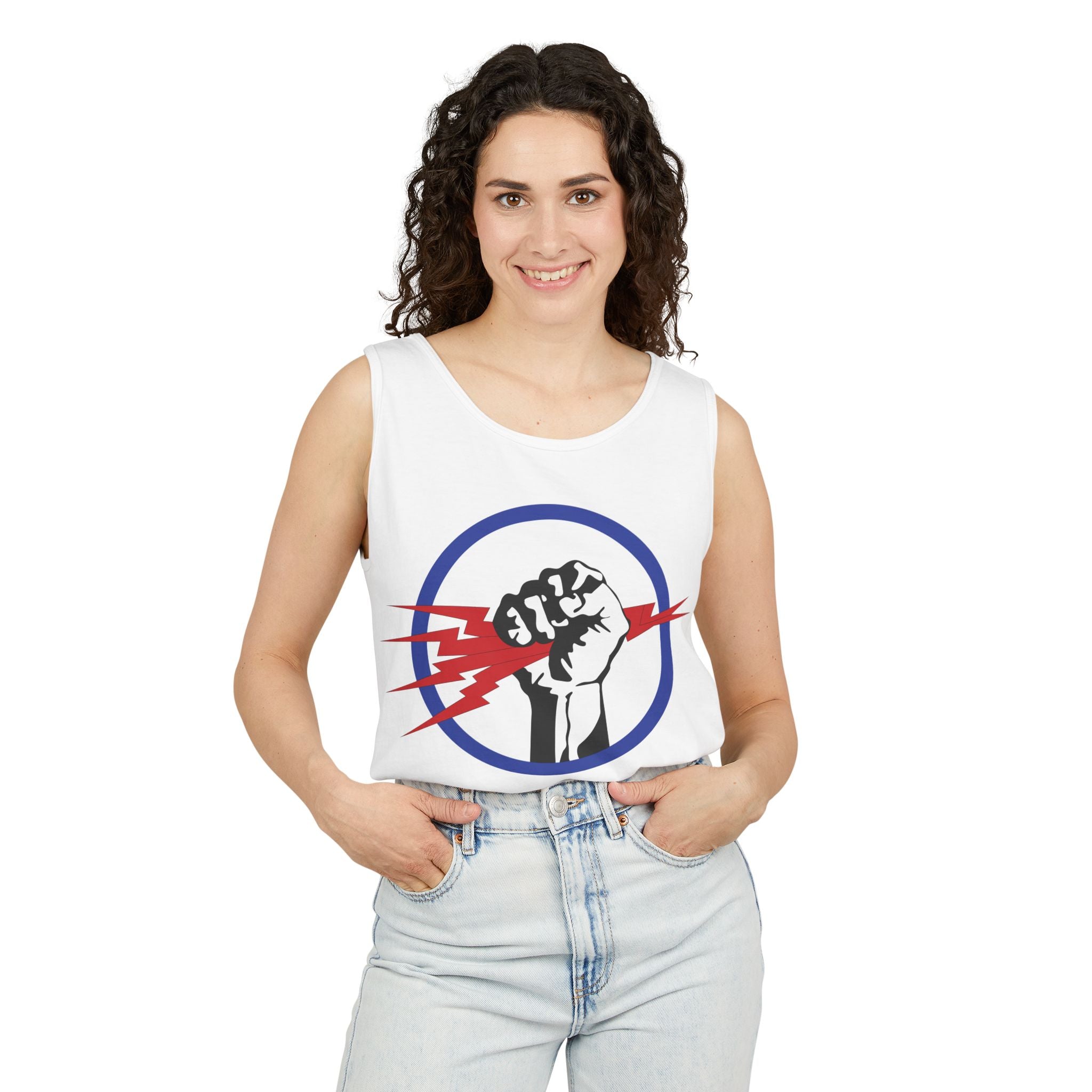 Unisex Garment-Dyed Tank Top - AAC - 827th Bomb Squadron, 484th Bomb Group - 15th AAF wo Txt X 300