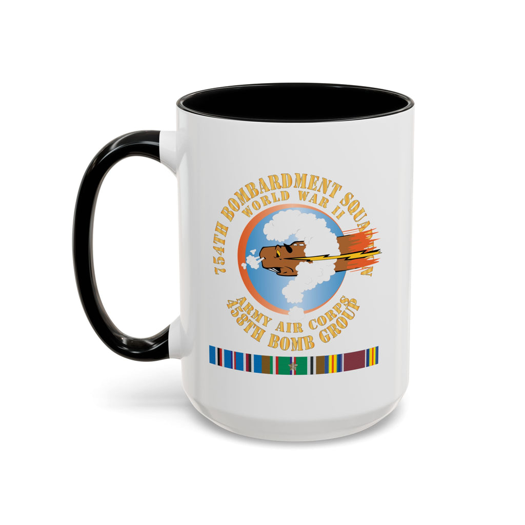 Accent Coffee Mug - AAC - 754th Bombardment Squadron - 458th Bomb Group - WWII w EUR SVC X 300