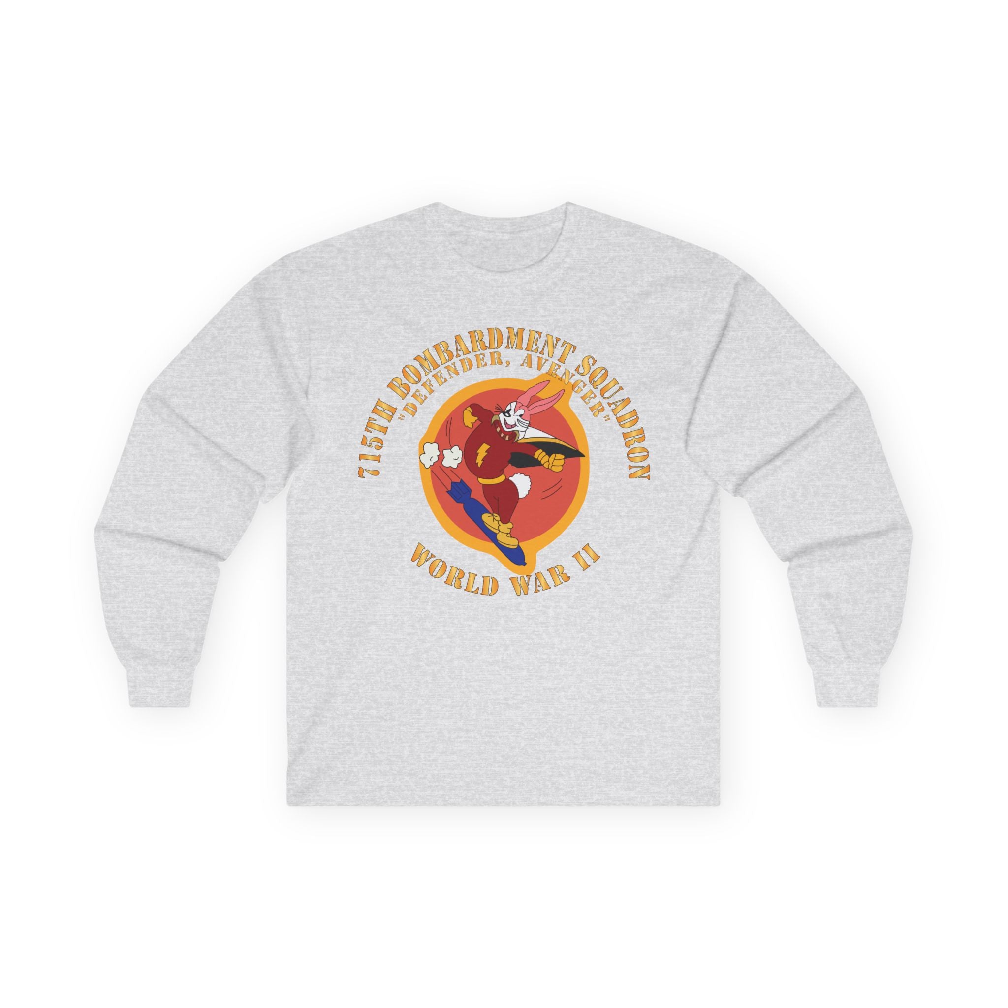 Unisex Long Sleeve Tee - ACC - 715th  Bombardment Squadron - Defender, Avenger - World War II X 300