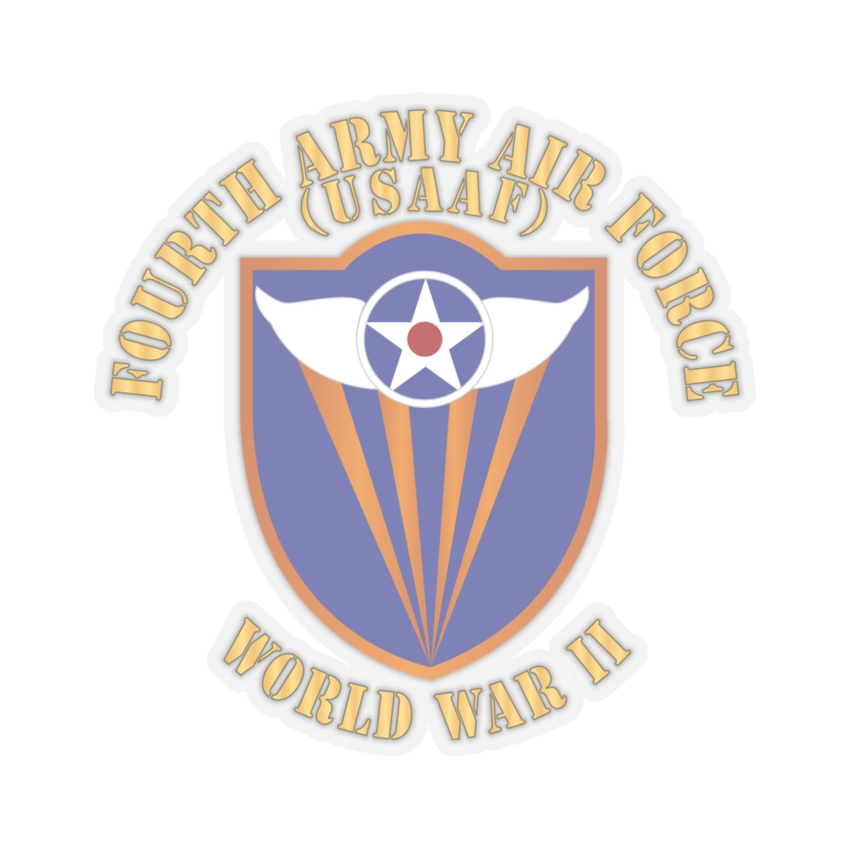 Kiss-Cut Stickers - AAC - SSI - 4th Air Force - WWII - USAAF x 300