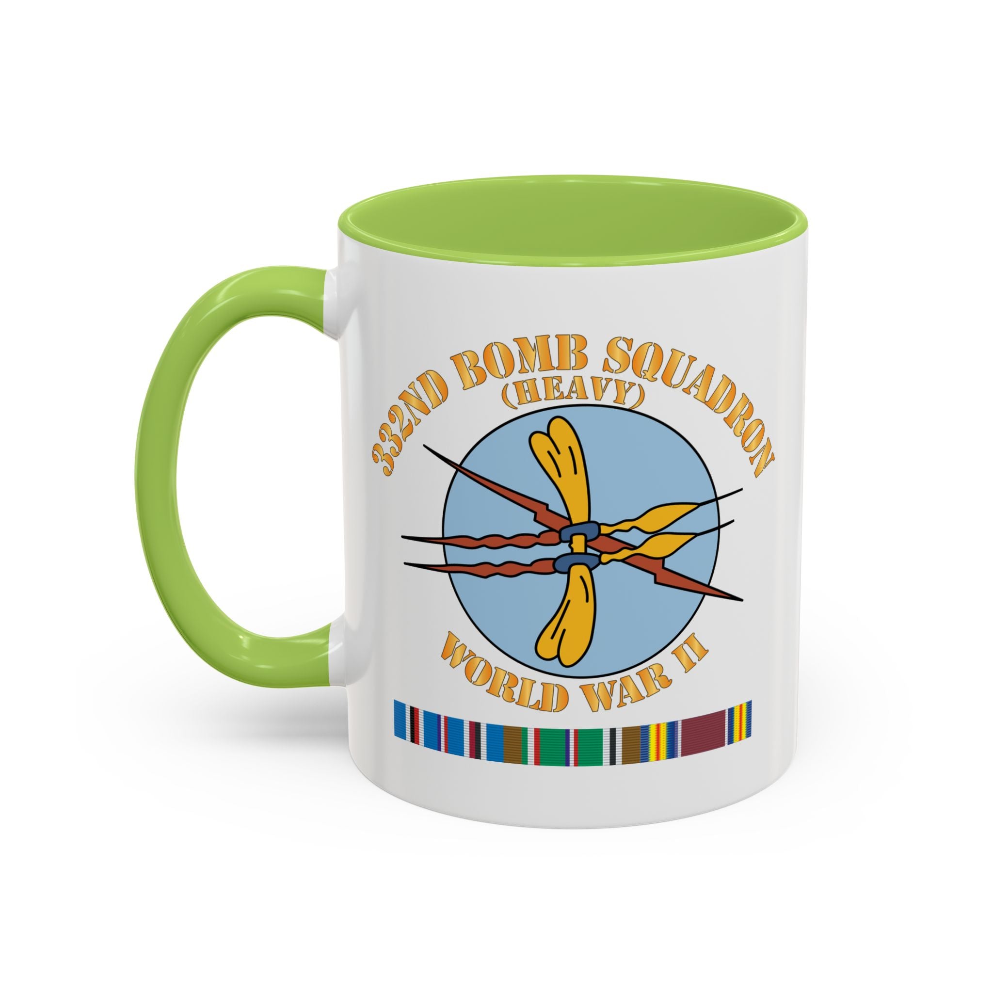 Accent Coffee Mug - AAC - 332nd Bomb Squadron WWII w SVC X 300