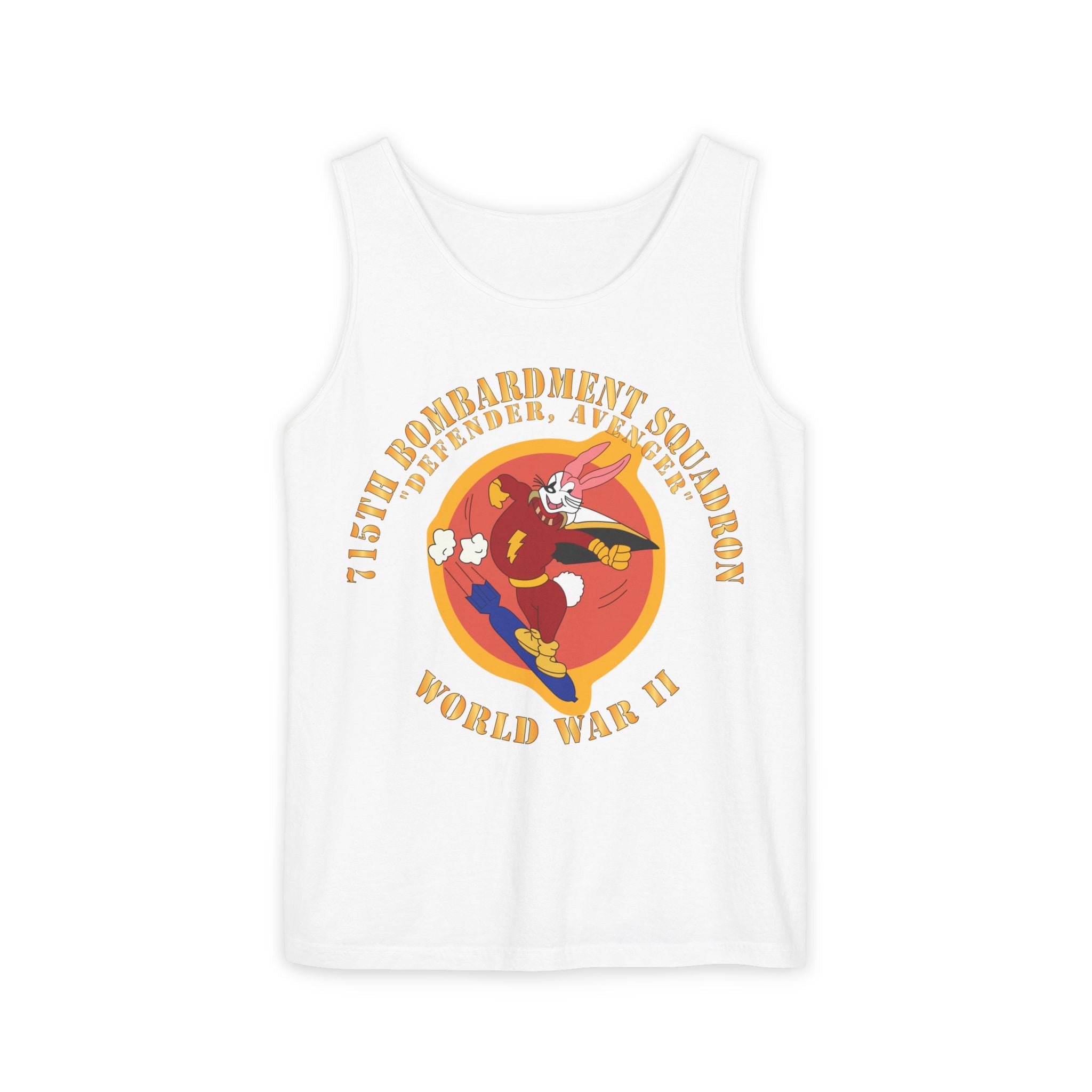 Unisex Garment-Dyed Tank Top - ACC - 715th  Bombardment Squadron - Defender, Avenger - World War II X 300