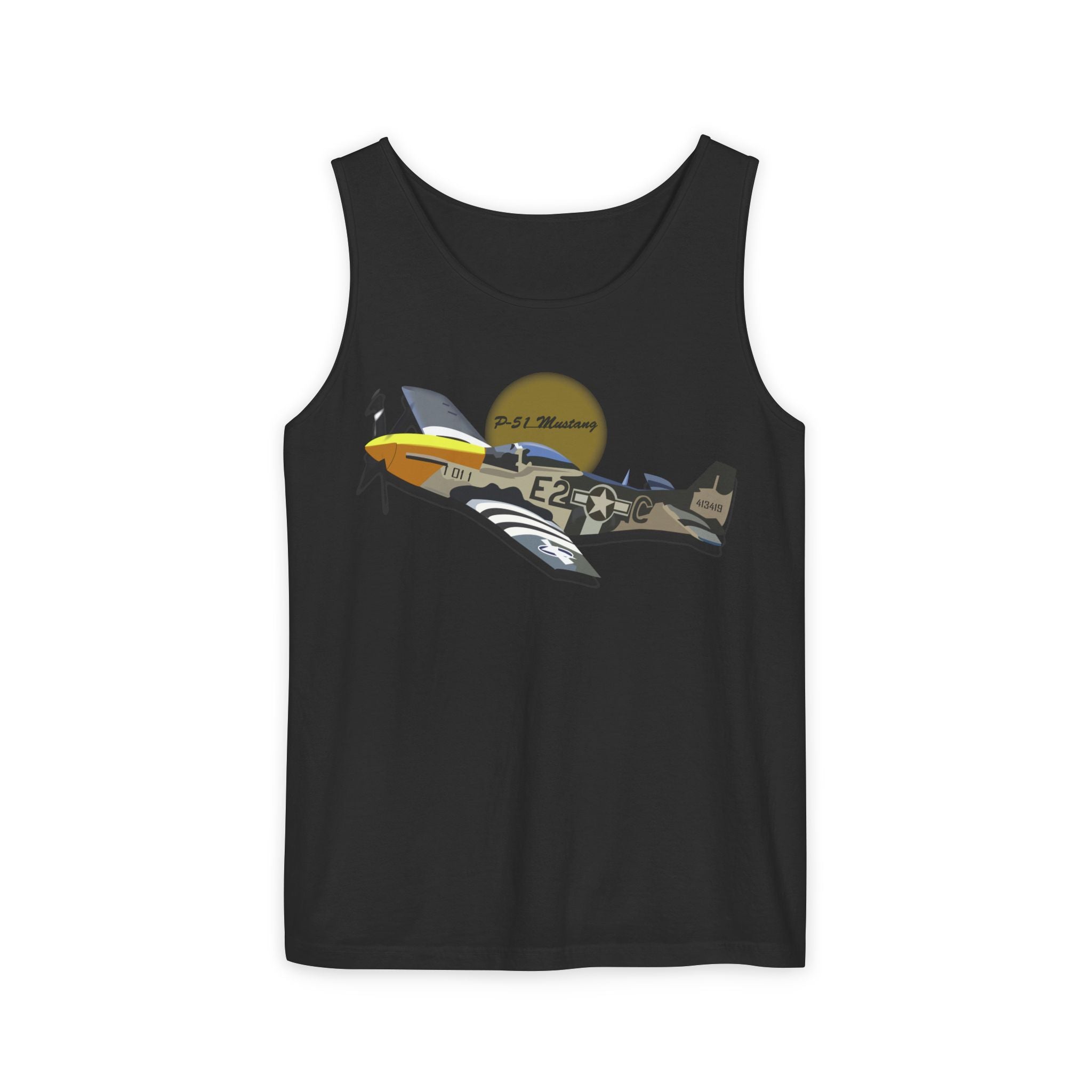 Unisex Garment-Dyed Tank Top - Army Air Corps P-51 Mustang wo AAC X 300