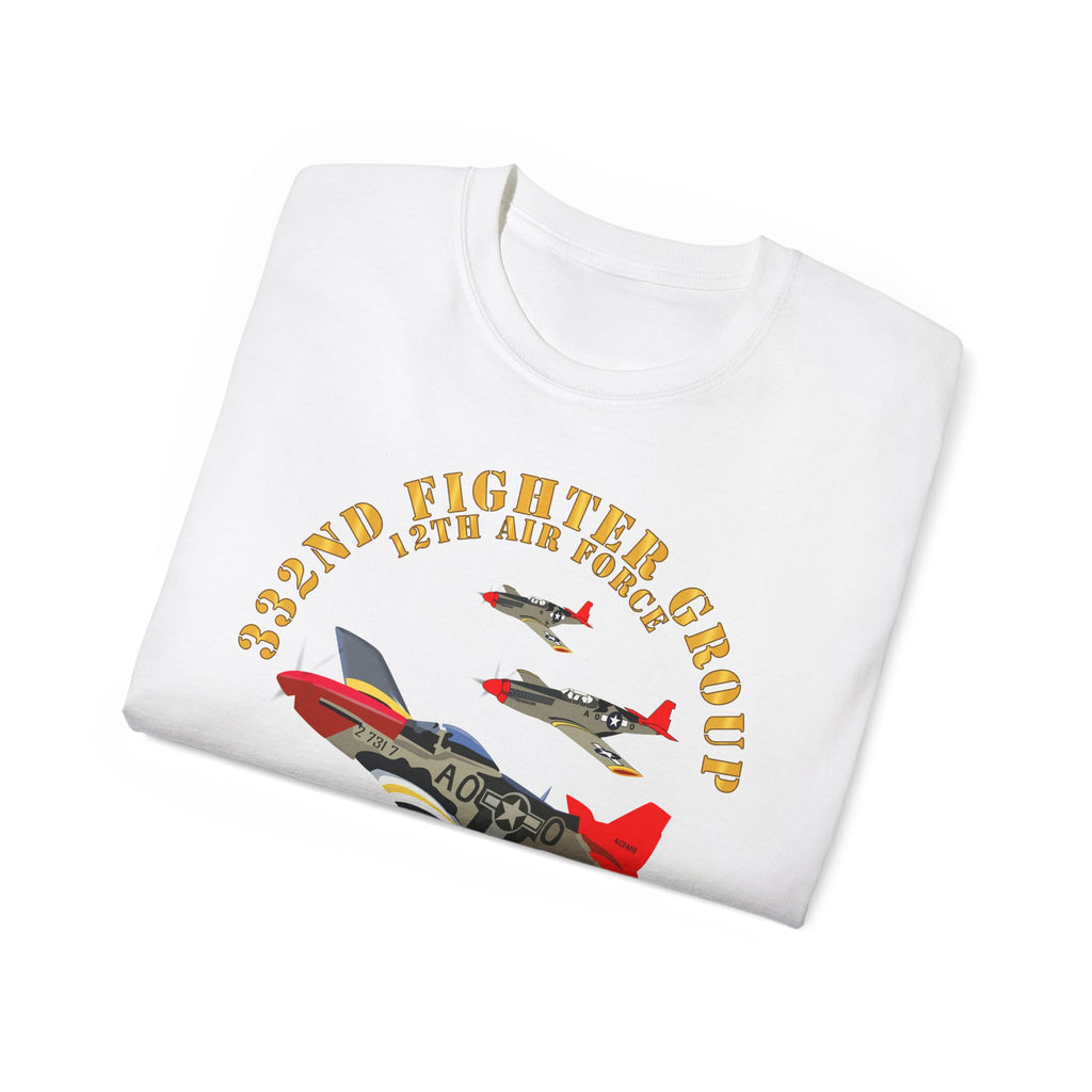 Unisex Ultra Cotton Tee - Army - AAC - 332nd Fighter Group - 12th AF - Red Tails