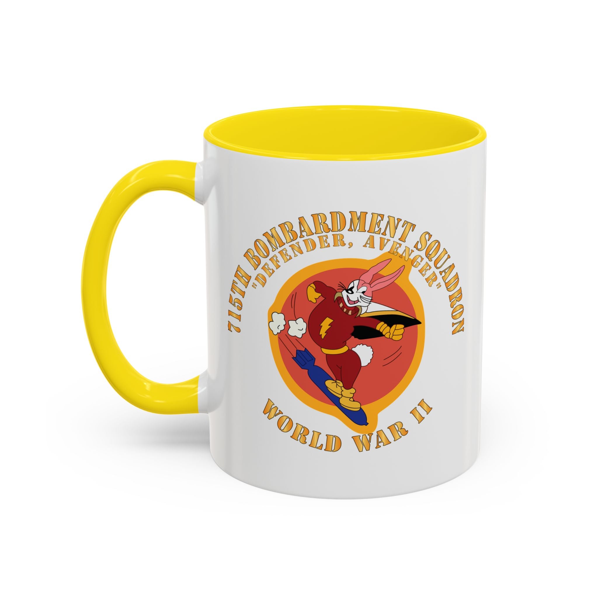 Accent Coffee Mug - ACC - 715th  Bombardment Squadron - Defender, Avenger - World War II X 300