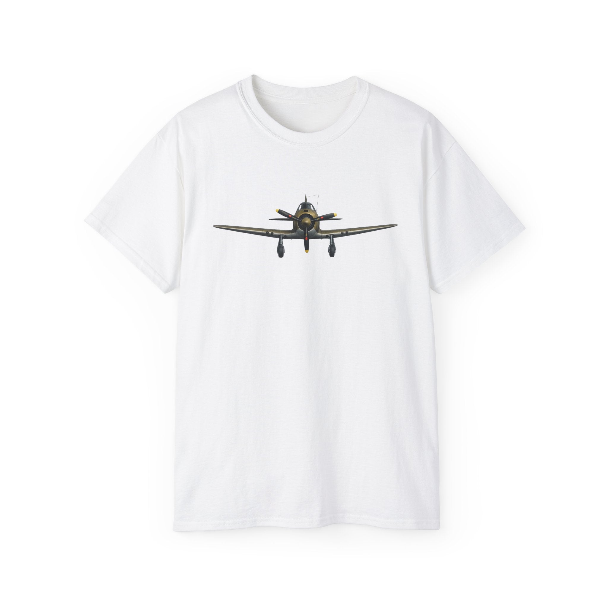 Unisex Ultra Cotton Tee - WWII - Fighter Aircraft - P-36 Hawk - Profile - Head On
