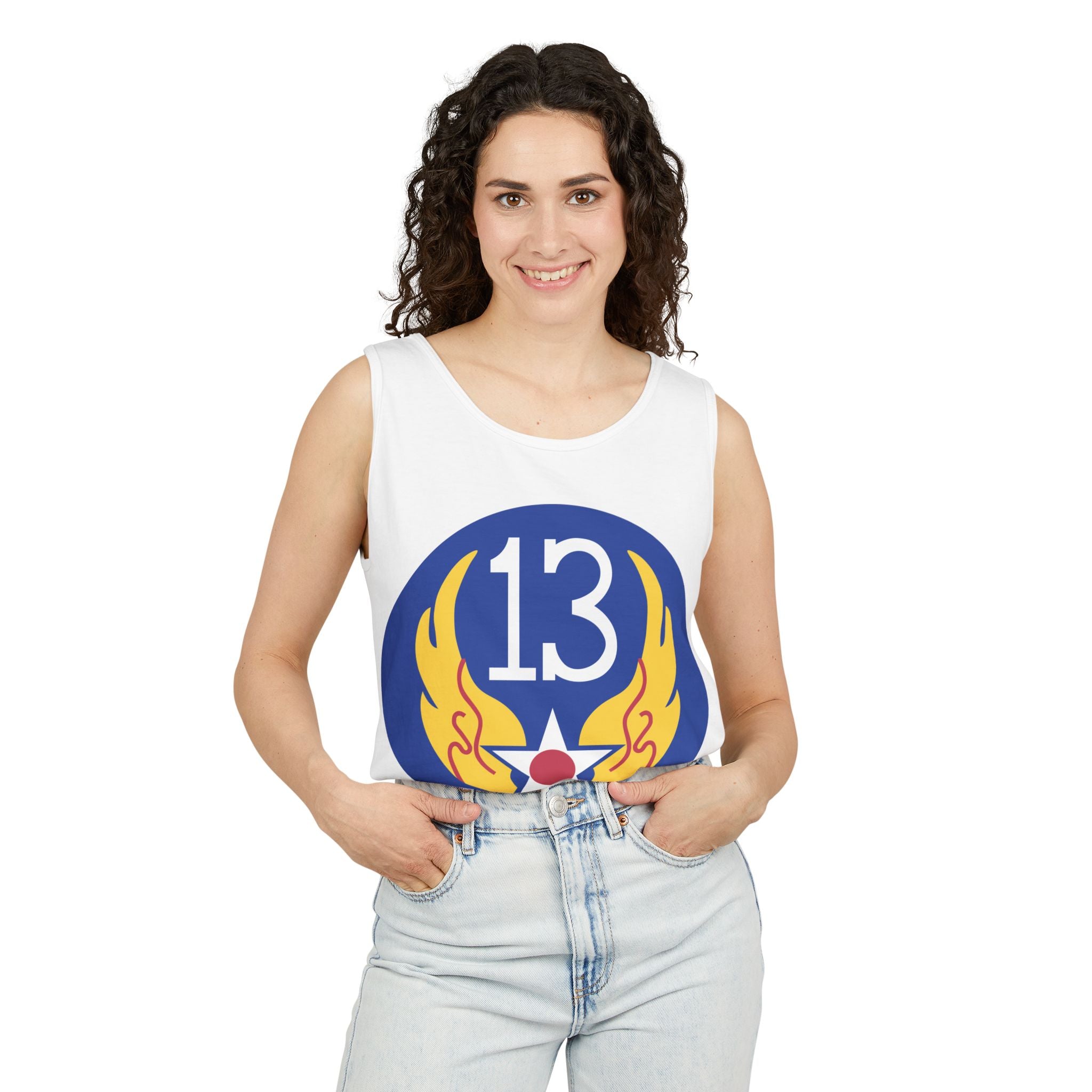 Unisex Garment-Dyed Tank Top - AAC - SSI - 13th Air Force wo Txt X 300