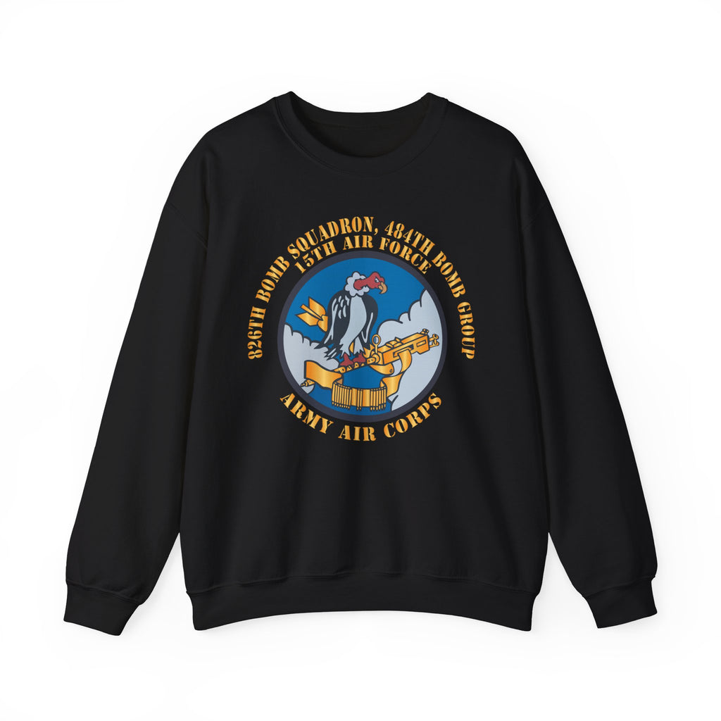 Crewneck Sweatshirt - AAC - 826th Bomb Squadron, 484th Bomb Group - 15th AAF X 300