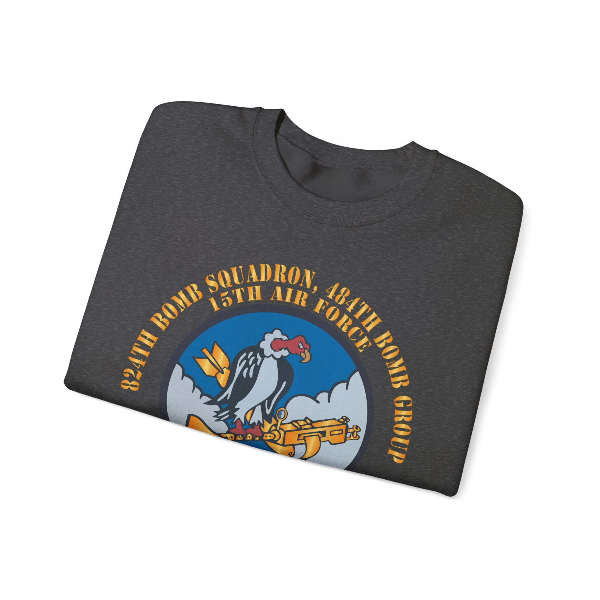 Crewneck Sweatshirt - AAC - 824th Bomb Squadron, 484th Bomb Group - 15th AAF X 300