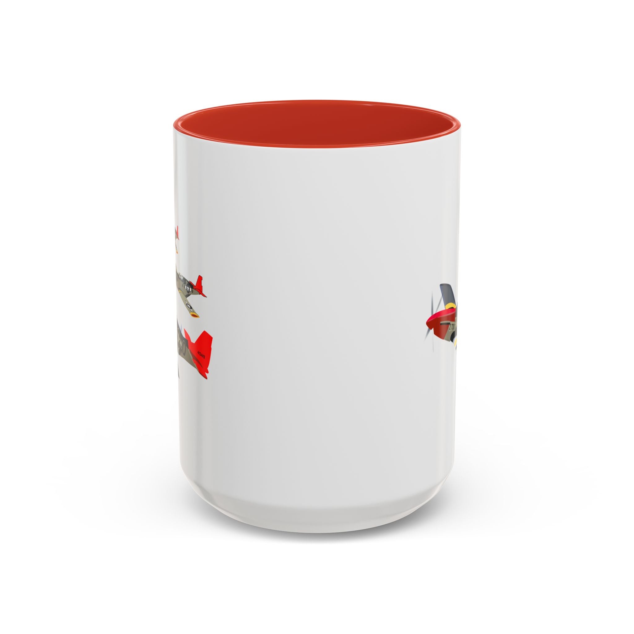 Accent Coffee Mug - Army - AAC - 332nd Fighter Group - 12th AF - Red Tails wo Txt